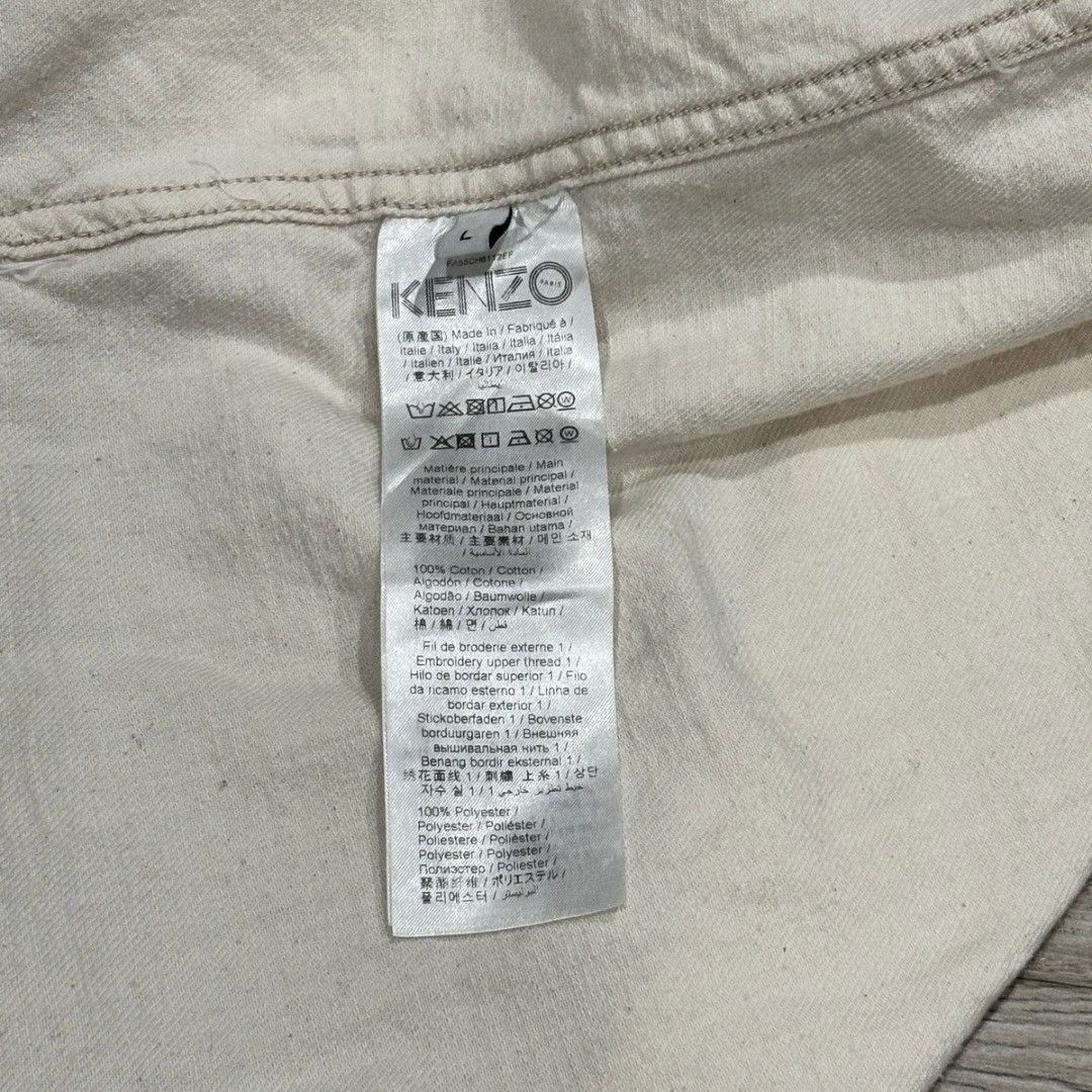 Kenzo Kenzo Paris Embroidered Button-Up Shirt — Cream/Ivory Size US L / EU 52-54 / 3 - 4 Thumbnail
