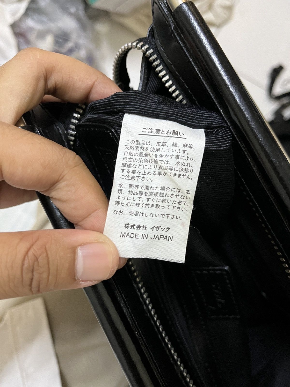 Yohji Yamamoto Yohji Yamamoto Y’saccs Leather 🇯🇵 Made Size ONE SIZE - 7 Thumbnail