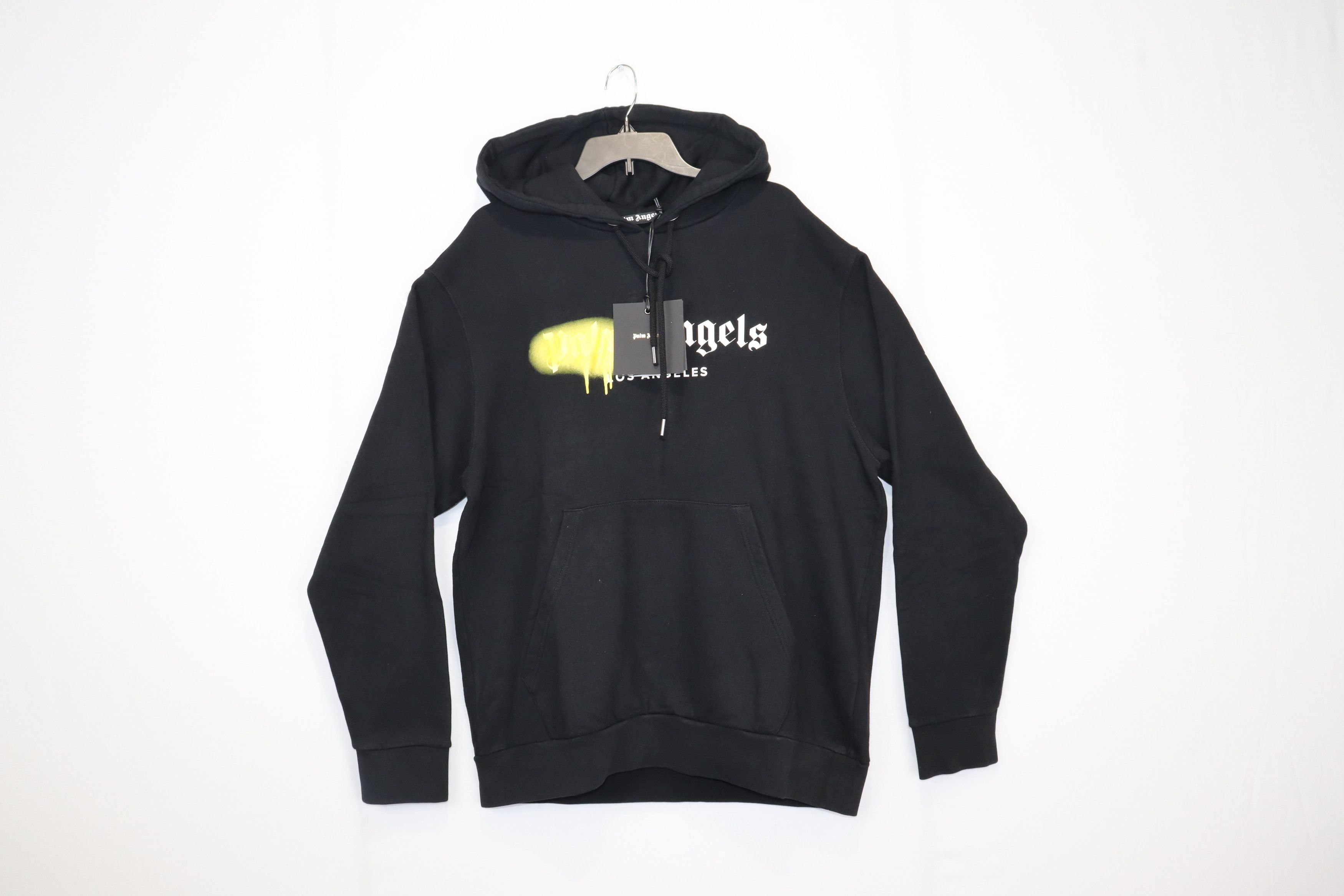 image of Palm Angels O1Rshd Los Angeles Logo Hoodie In Black, Men's (Size 2XL)