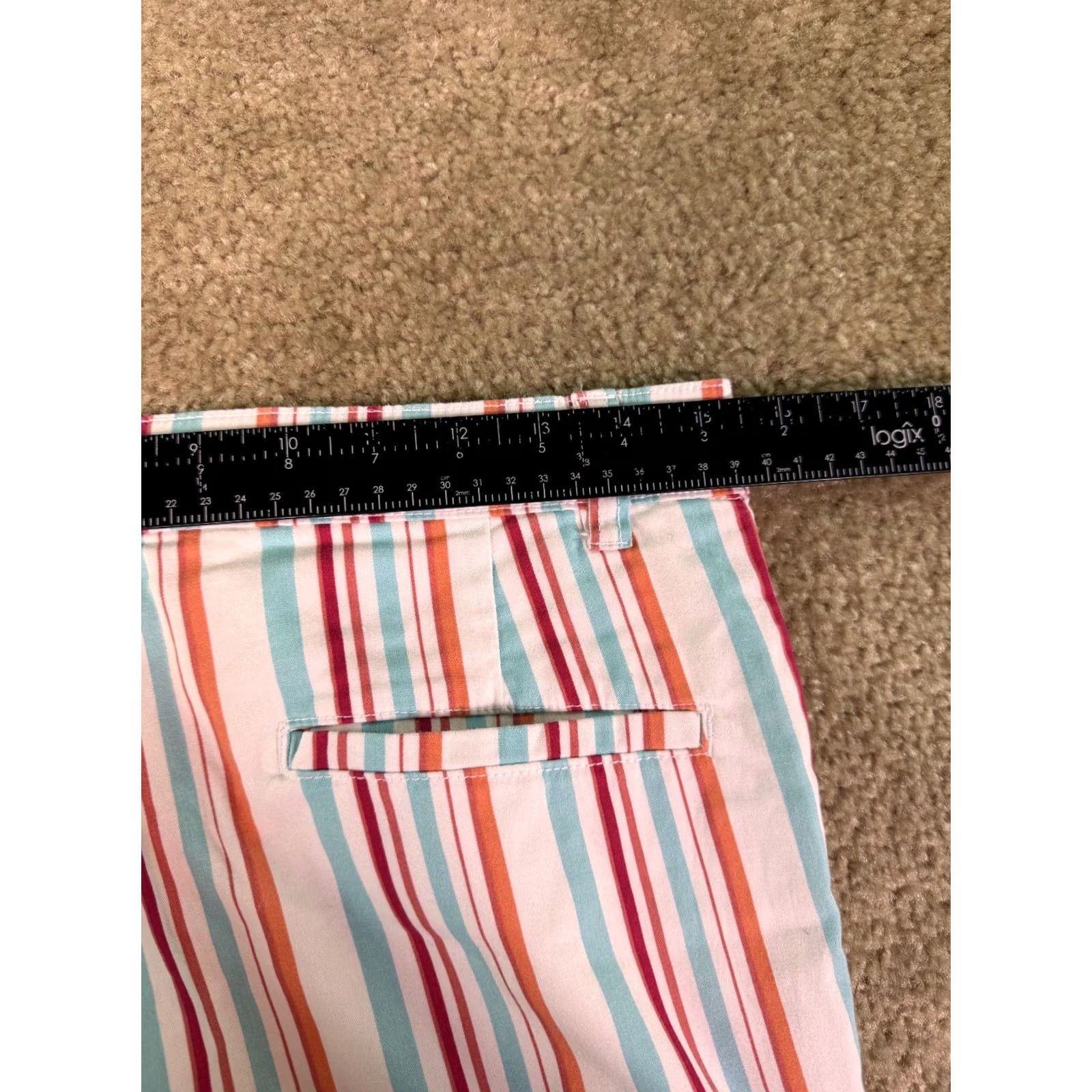 Vintage Caribbean Joe Bermuda Shorts Women's Size 6 Striped Cotton Spandex Size 28" / US 6 / IT 42 - 6 Thumbnail