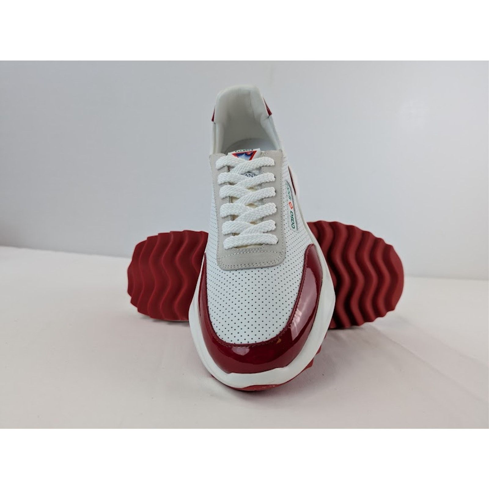 Casablanca o1rshd1 Leather Atlantis Sneaker in White / Red Size US 8.5 / EU 41-42 - 14 Thumbnail