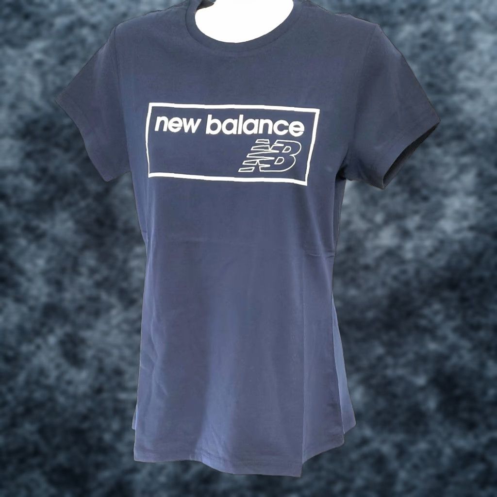 New Balance Womens New Balance WT83595 PGM Logo Graphic Navy Blue Tee T-Shirt Size S / US 4 / IT 40 - 1 Thumbnail