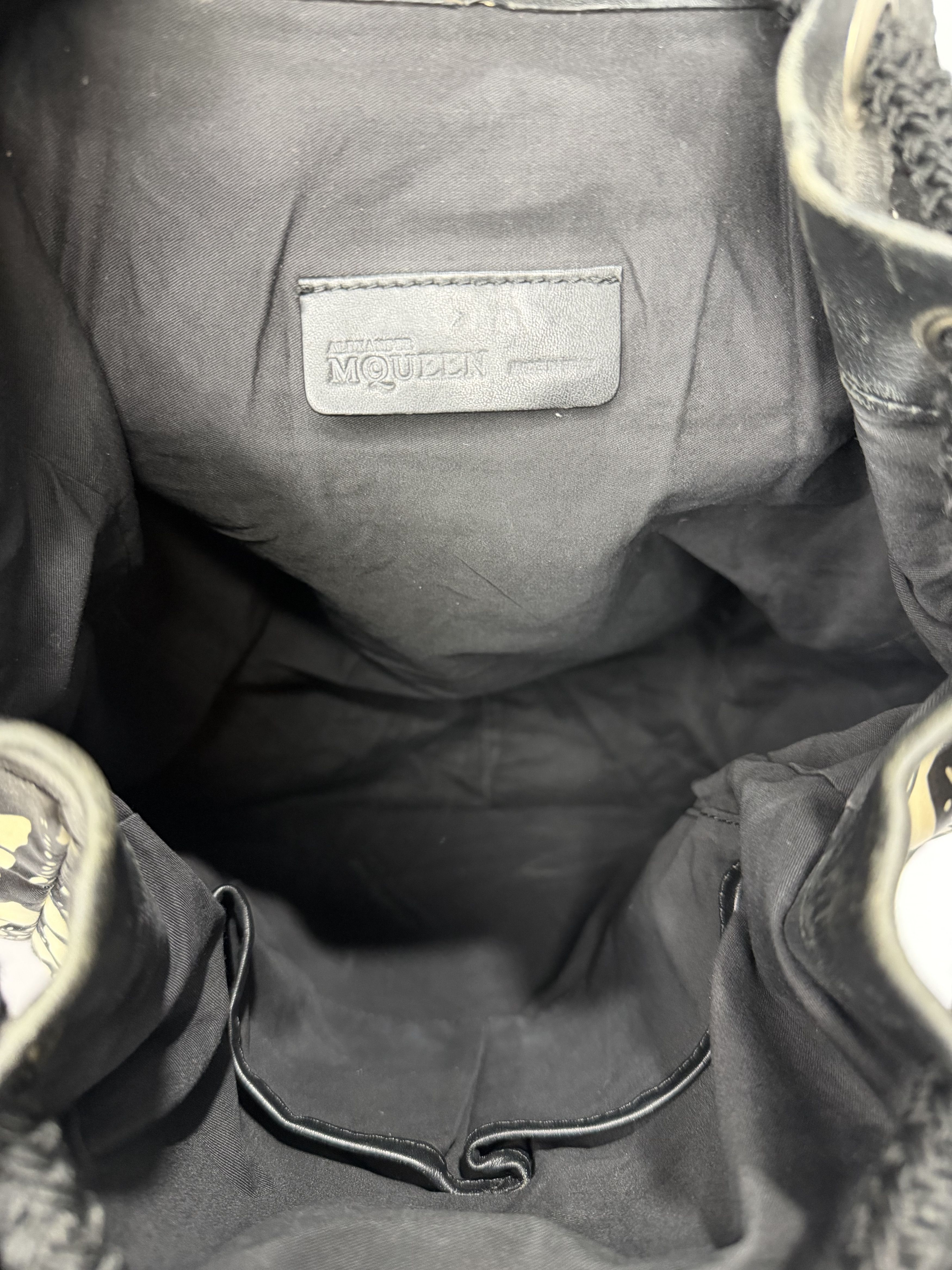 Alexander McQueen Alexander McQueen Satin Skull & Lace Backpack Size ONE SIZE - 9 Thumbnail