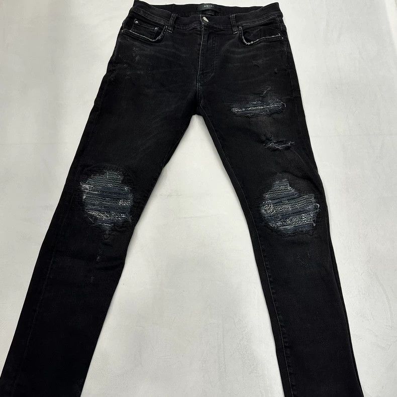 Amiri patchwork distressed denim pants
