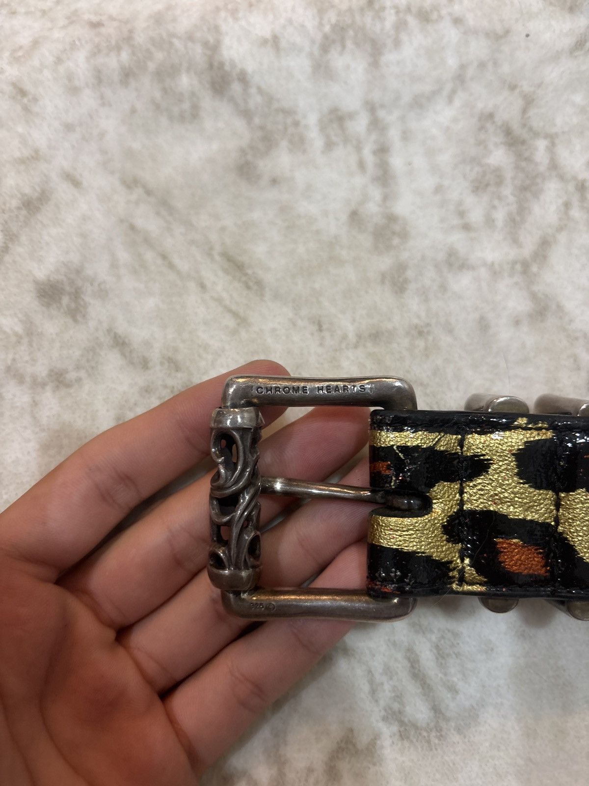 Chrome Hearts Chrome Hearts Cheetah Roller belt Size 34 - 10 Thumbnail