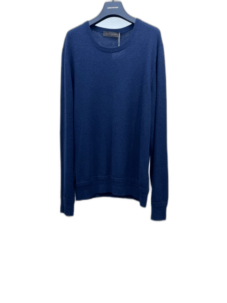 Louis Vuitton LV Blue Cashmere Knit Sweater Size US XL / EU 56 / 4 - 1 Thumbnail