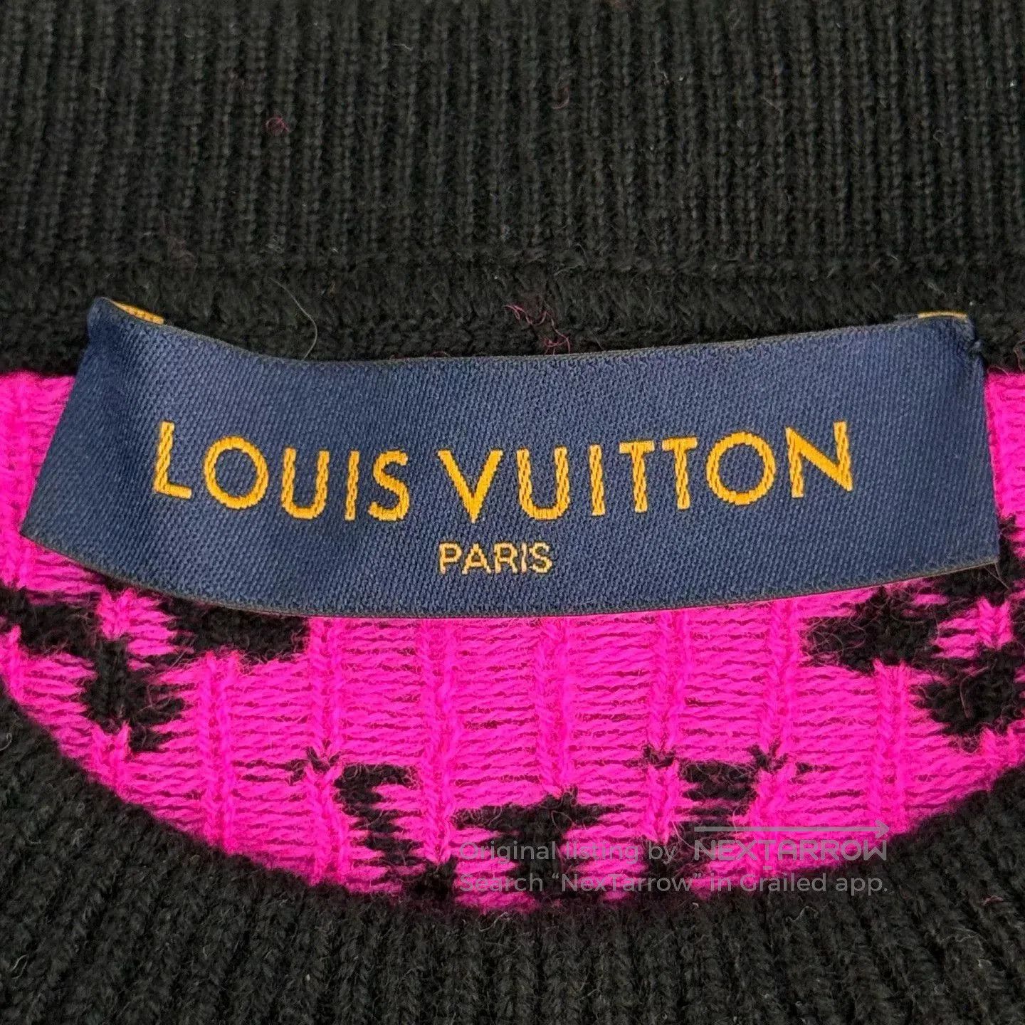 Louis Vuitton LV Black Pink Print Cashmere Sweater M. Size US M / EU 48-50 / 2 - 5 Thumbnail