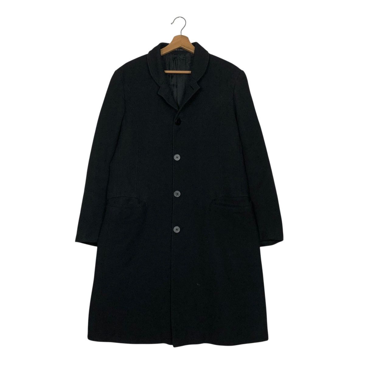 Emporio Armani 🔥RICH BLACK VINTAGE FLY LONG COATS WOOL EMPORIO ARMANI ITALY Size US M / EU 48-50 / 2 - 3 Thumbnail