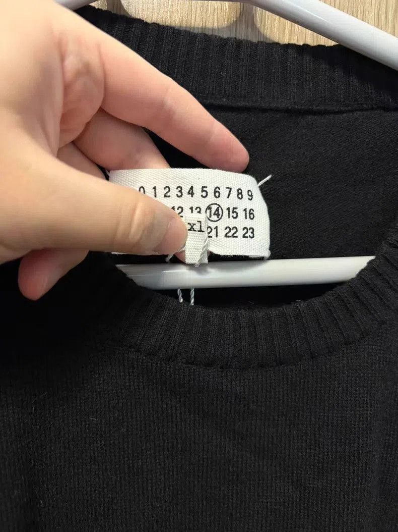 Maison Margiela Black Long Sleeve Knit Sweater. Size US XL / EU 56 / 4 - 5 Thumbnail