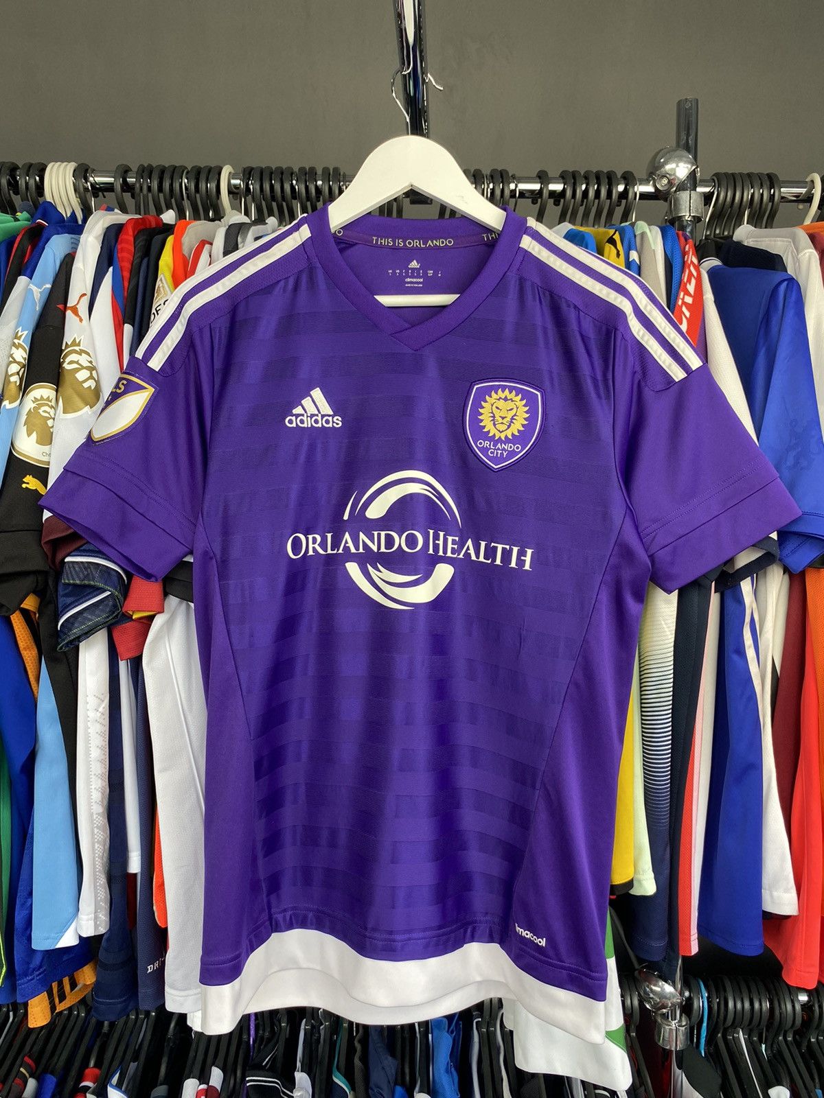 Adidas 2015/16 ADIDAS ORLANDO CITY HOME SOCCER FOOTBALL JERSEY SHIR Size US S / EU 44-46 / 1 - 1 Thumbnail