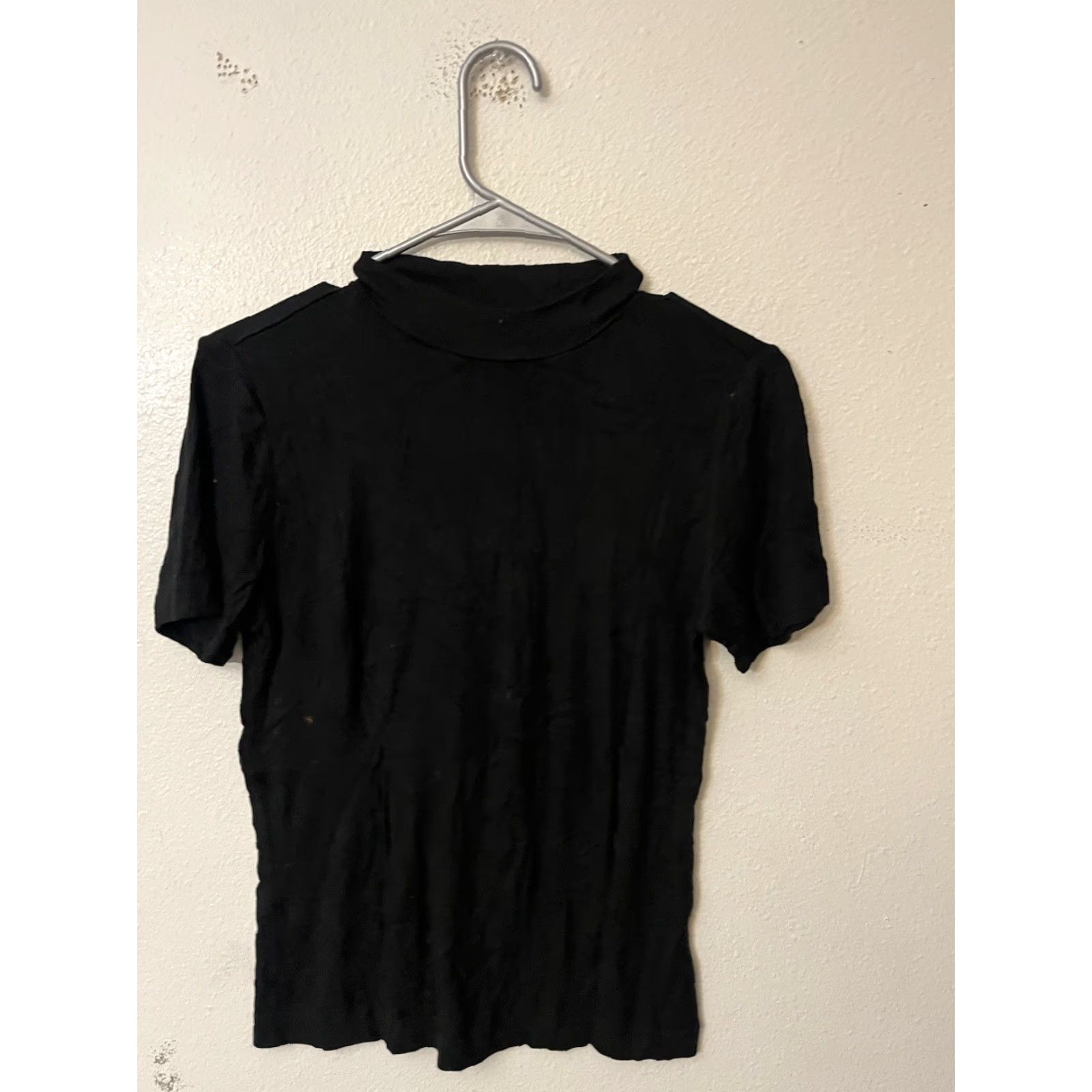 Vintage Truth Republic Blouse Shirt Womens Medium Black Mock Neck Top Size M / US 6-8 / IT 42-44 - 2 Thumbnail