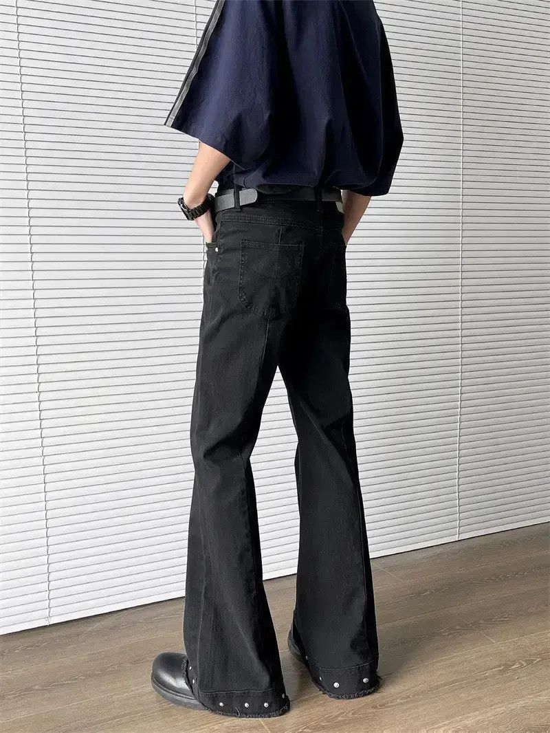 Japanese Brand Retro loose fringed slightly flared casual jeans Size US 32 / EU 48 - 4 Thumbnail