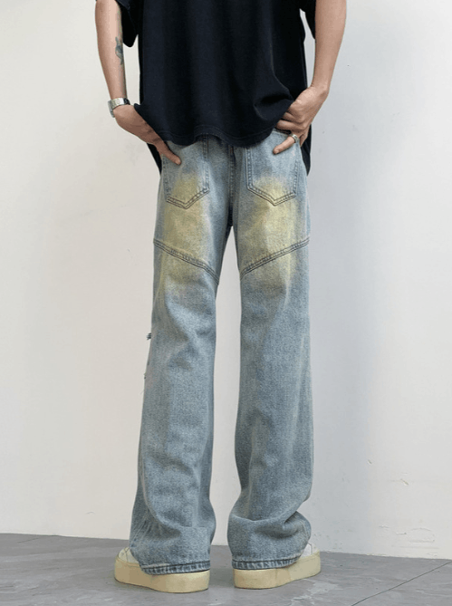 Japanese Brand × Jean American street trend cleanfit men's ripped jeans Size US 32 / EU 48 - 4 Thumbnail