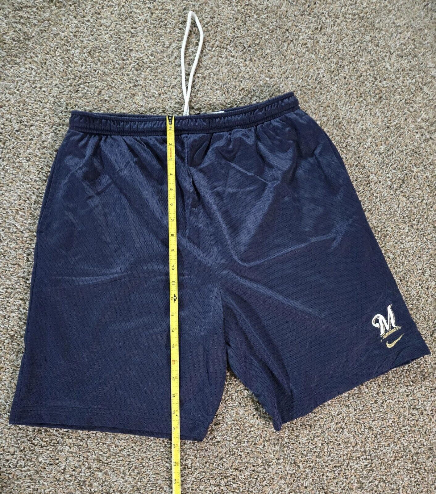 Nike Nike Genuine Merchandise Milwaukee Brewers Shorts Sz M Size US 32 / EU 48 - 7 Thumbnail