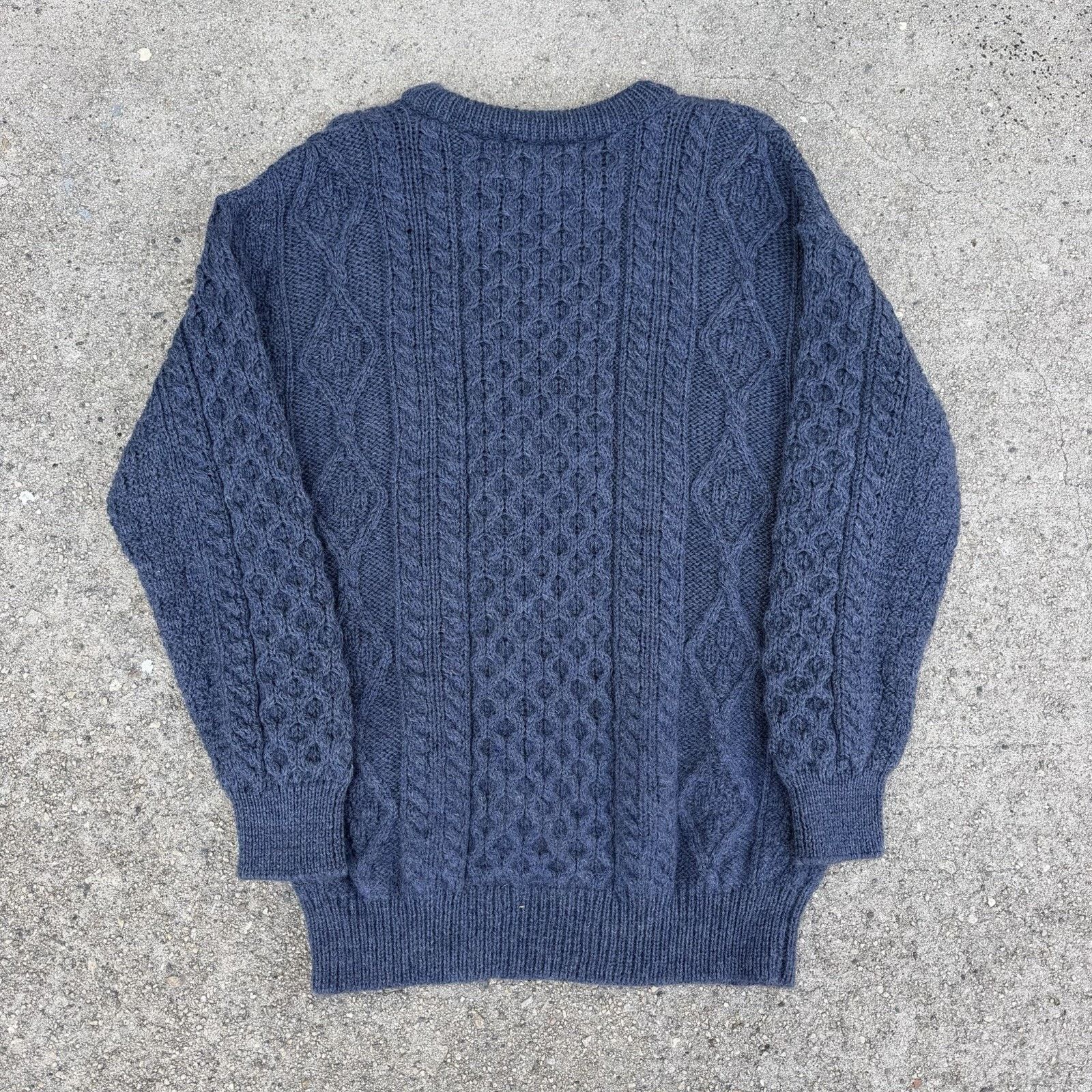 Aran Crafts × Vintage Vintage Aran Craft Chunky Cable Knit Fisherman Wool Sweater Size US M / EU 48-50 / 2 - 2 Thumbnail