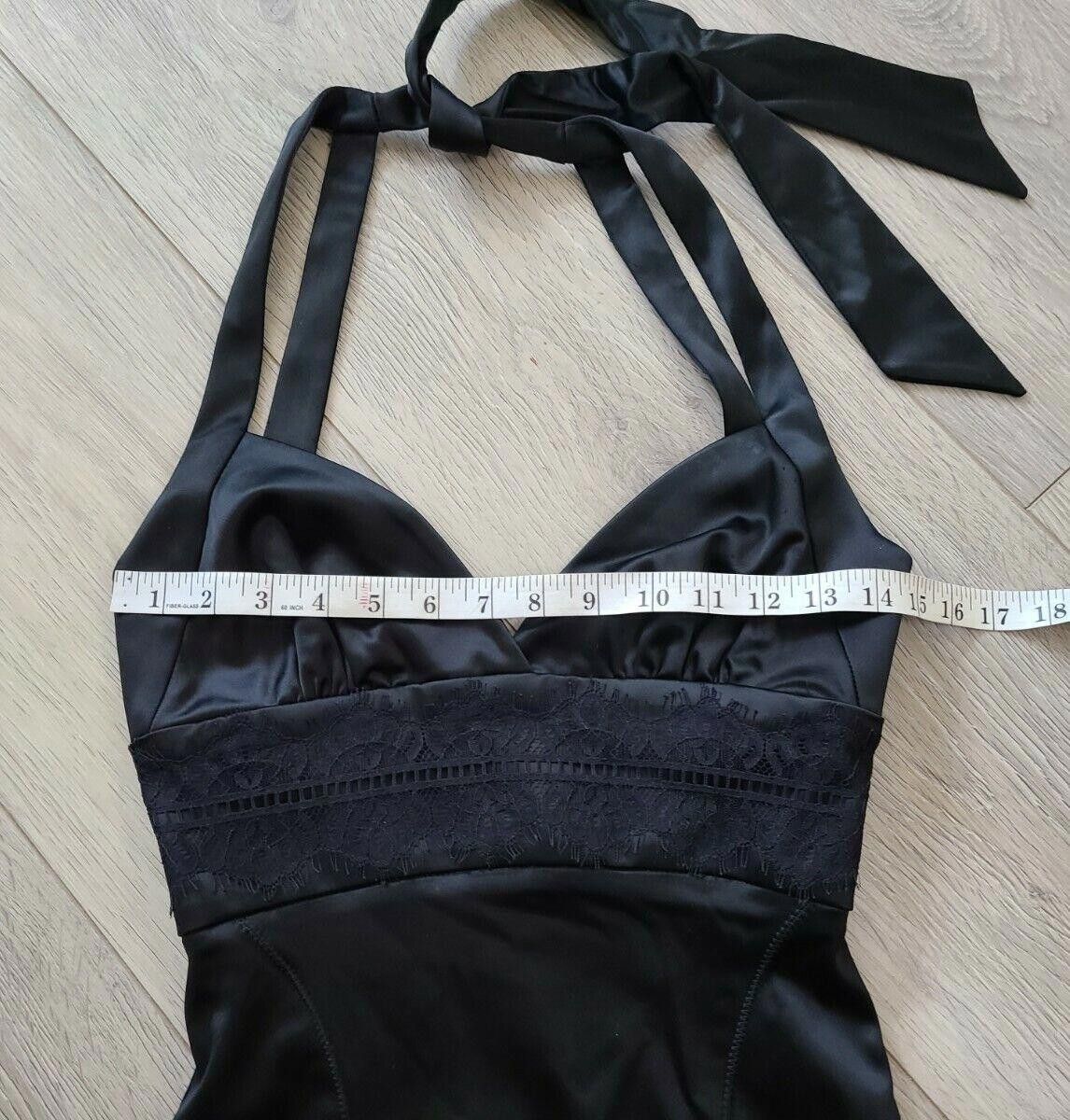 United Colors Of Benetton Bebe Dress Extra Small Black Sweetheart Double Strap Halter Size XS / US 0-2 / IT 36-38 - 6 Thumbnail