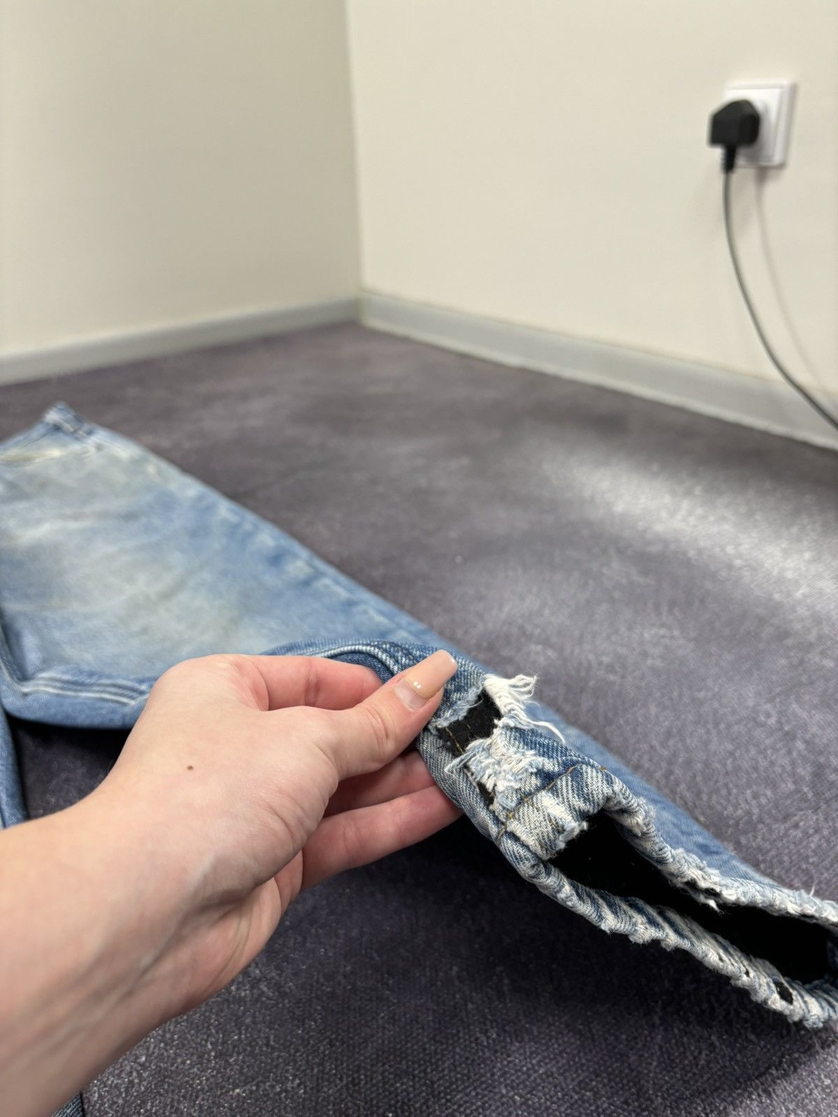 Carhartt Vintage 90s Carhartt Blue Denim Insulated Hype Baggy Jeans Size US 34 / EU 50 - 12 Thumbnail