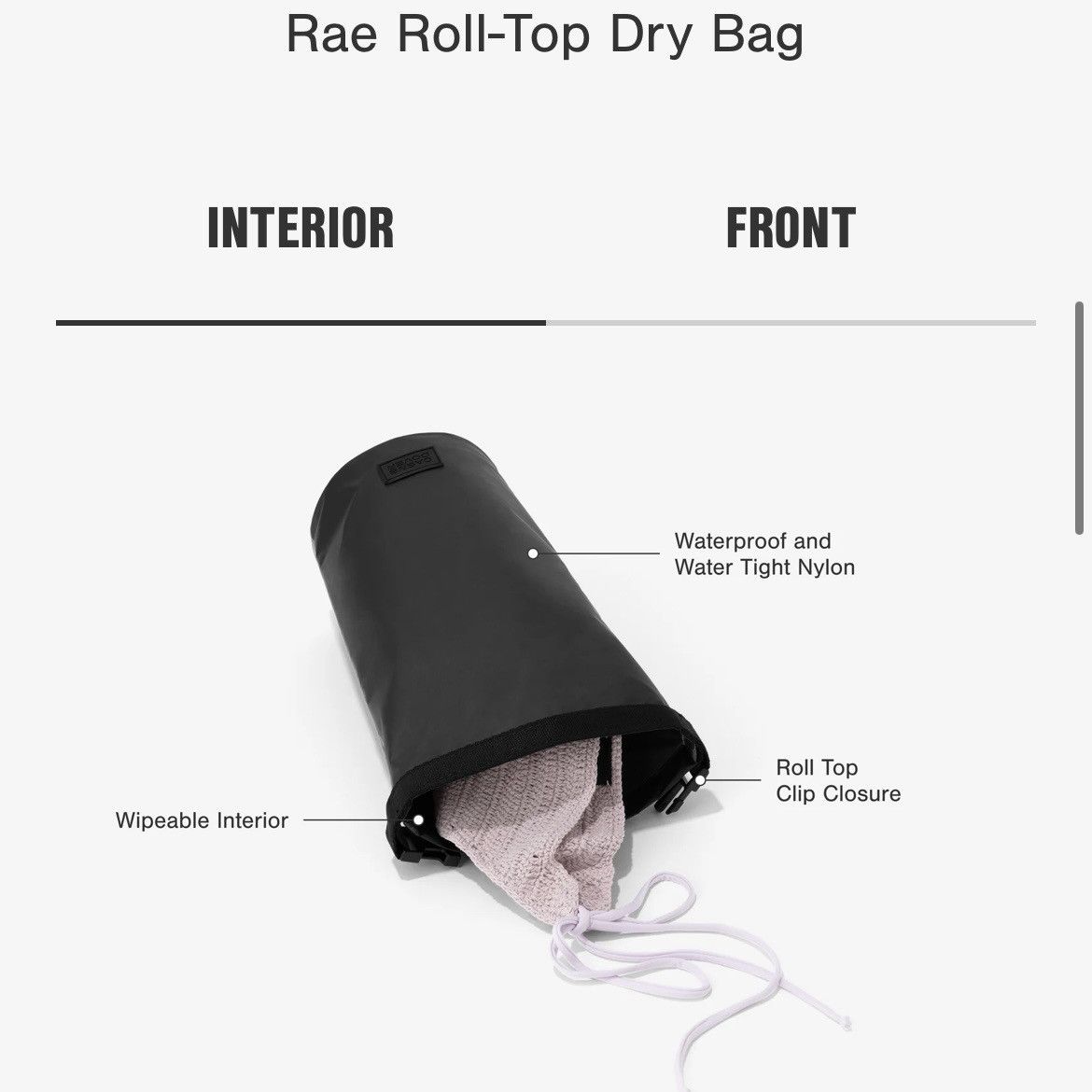Dagne Dover Rae Roll-Top Dry Bag Size ONE SIZE - 5 Thumbnail