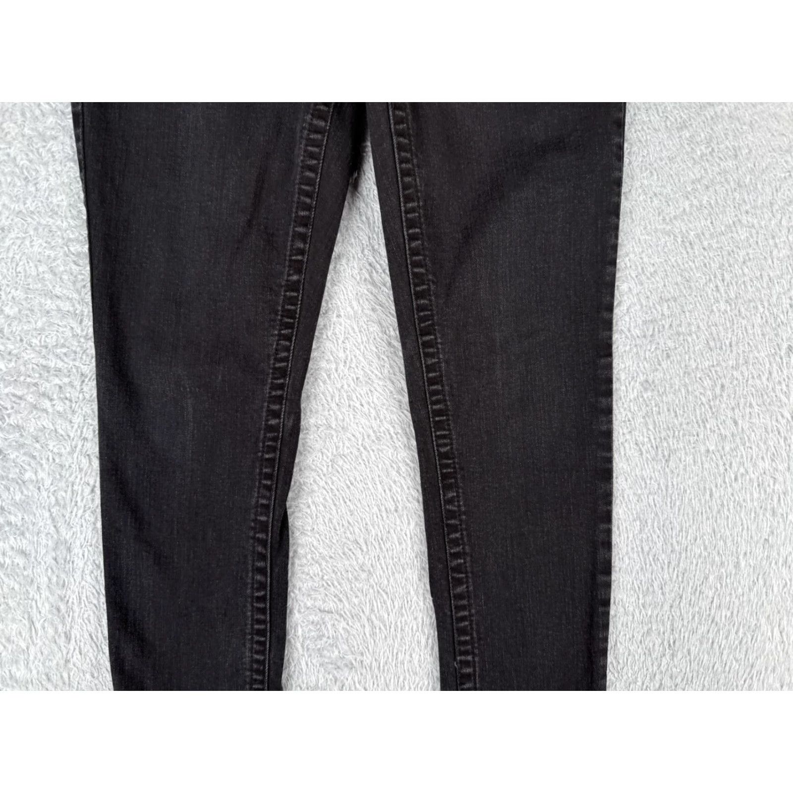 Vintage Seven7 Jeans Women 6 Black Denim High Rise Skinny Tapered Cotton 28x27 Tummyless Womens Size 28" / US 6 / IT 42 - 3 Thumbnail