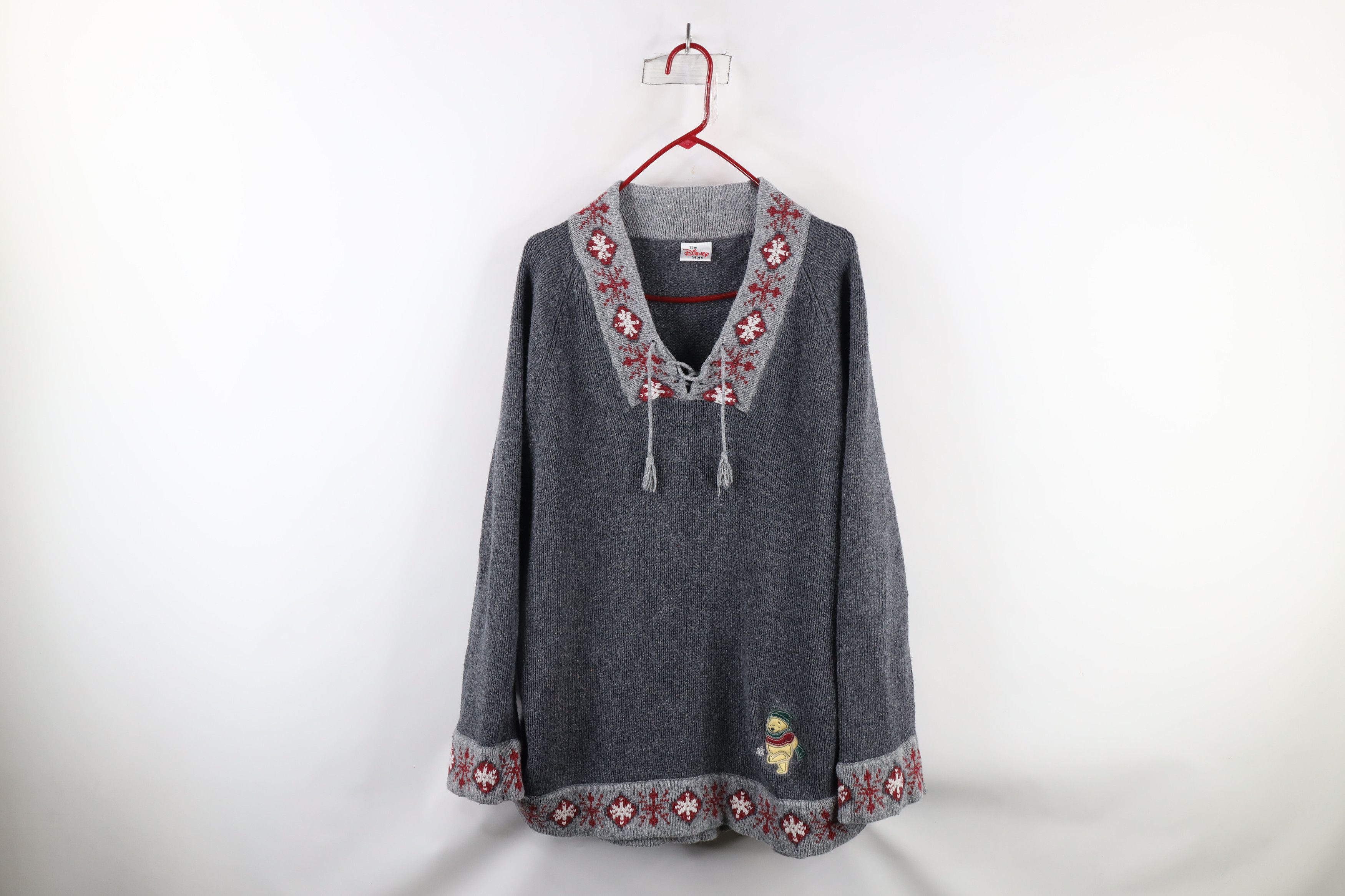 Disney × Vintage Vintage 90s Disney Winnie the Pooh Wool Blend Knit Sweater Size 3XL / US 20-22 - 1 Thumbnail