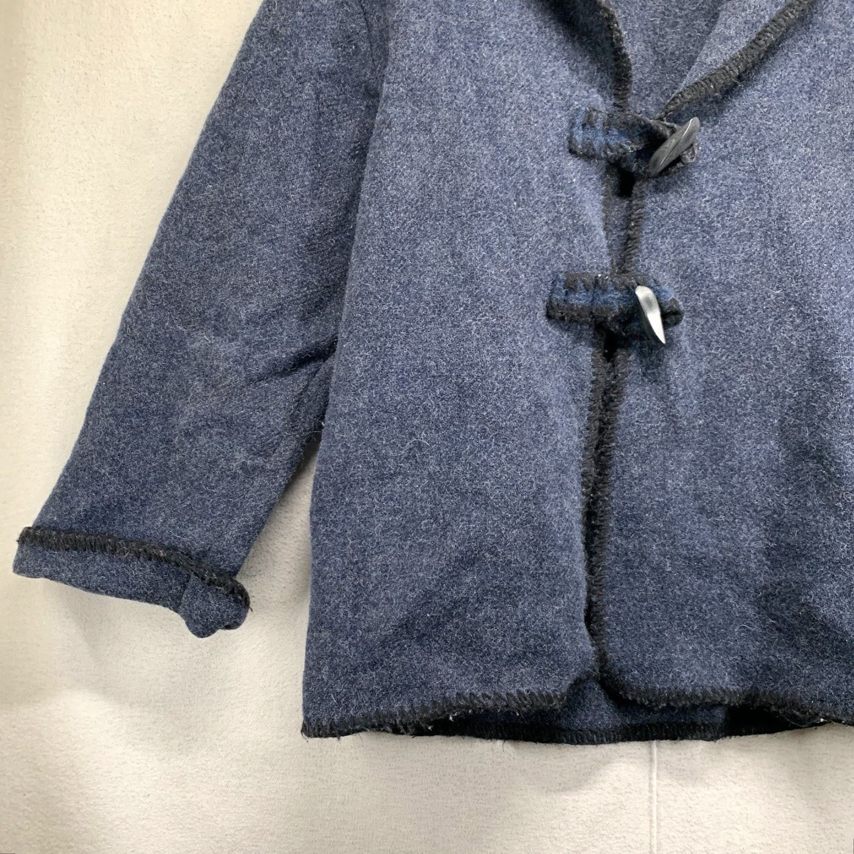 Vintage VINTAGE Marsh Landing Women’s Wool Jacket Coat Short Heavyweight Long Sleeve Blue Solid Fall Winter Casual Bohemian Size M / US 6-8 / IT 42-44 - 6 Thumbnail