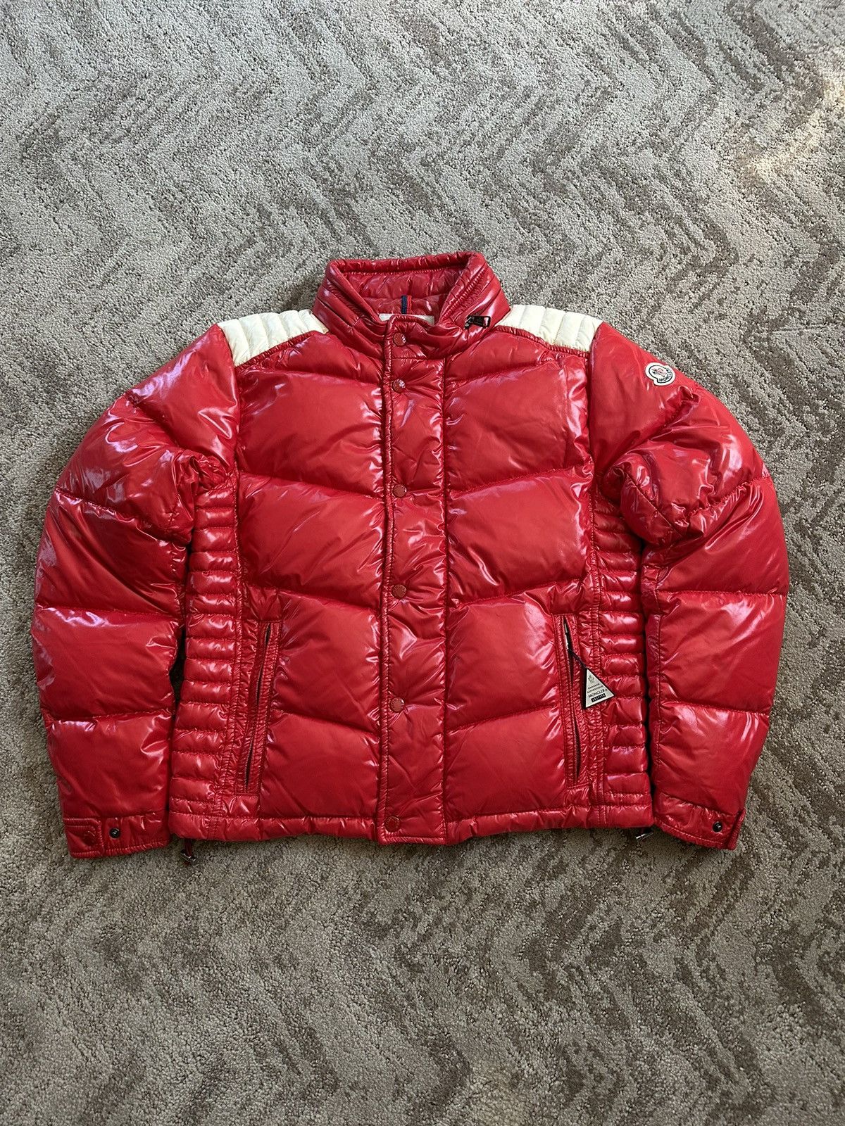 image of Moncler Austin Down Jacket in Red, Men's (Size Medium)
