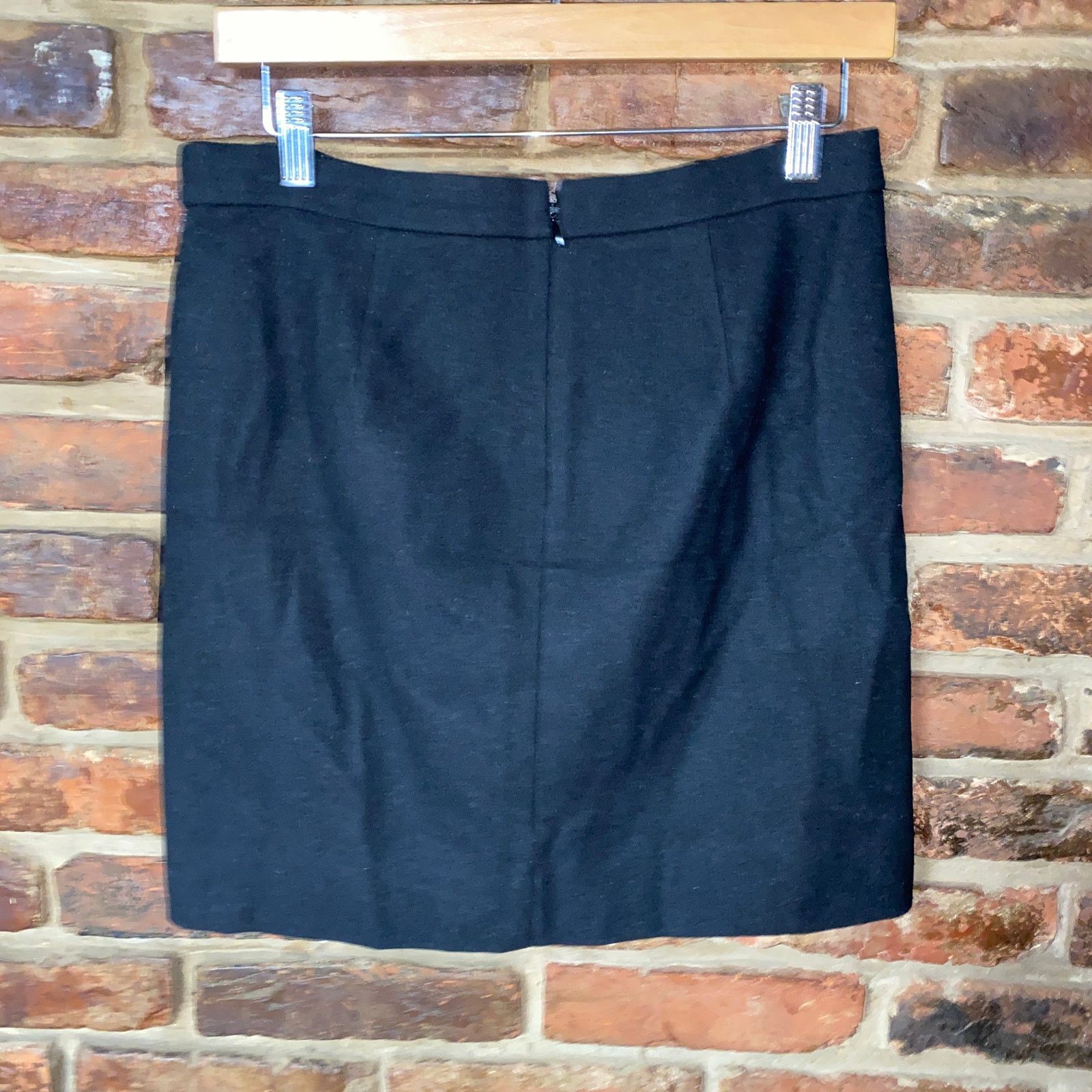 J.Crew J. Crew Black White Herringbone Wool Pencil Straight Skirt 2 Size 26" / US 2 / IT 38 - 6 Thumbnail