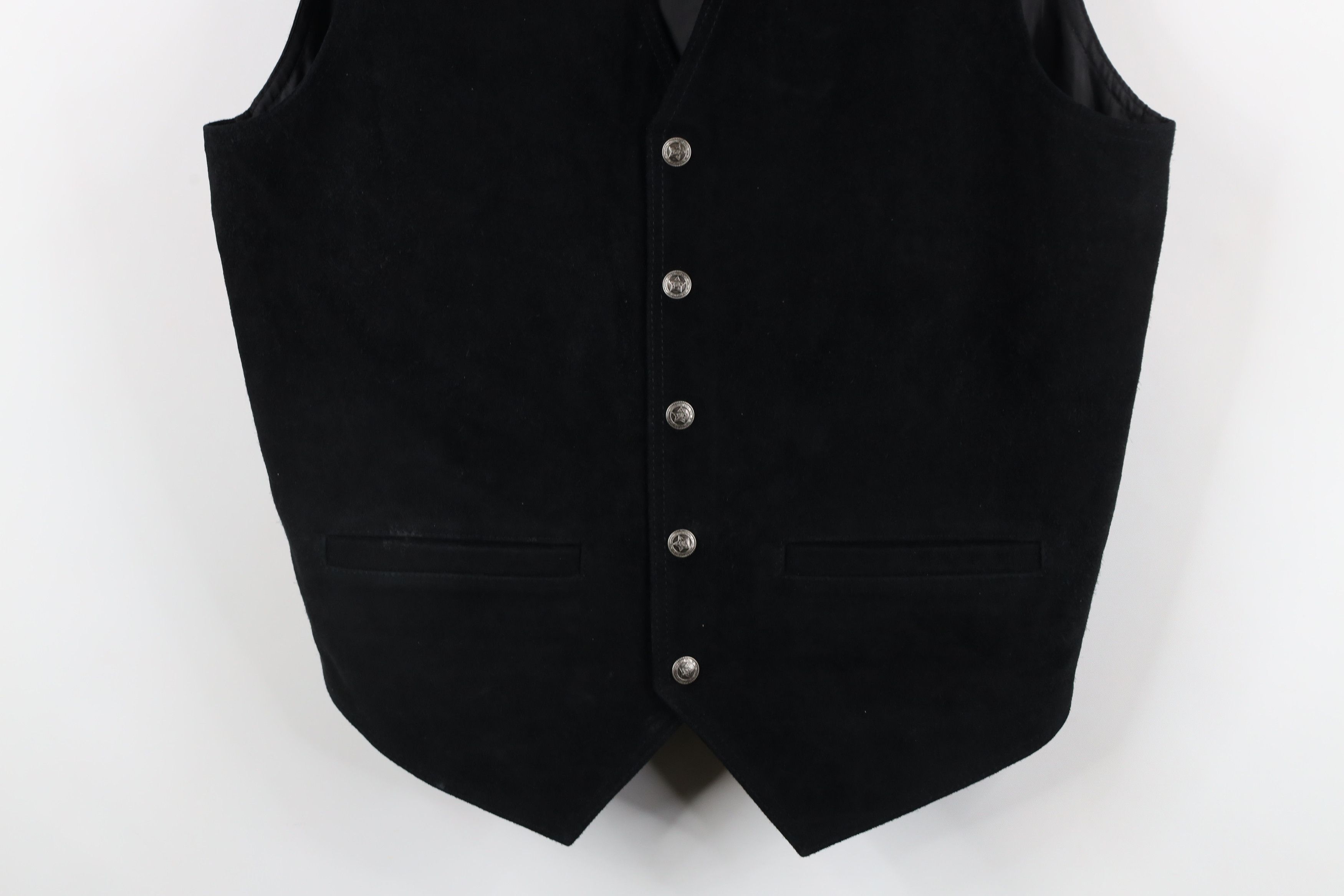 Vintage Vintage 90s Streetwear Leather Buckle Back Vest Jacket Size US L / EU 52-54 / 3 - 3 Thumbnail