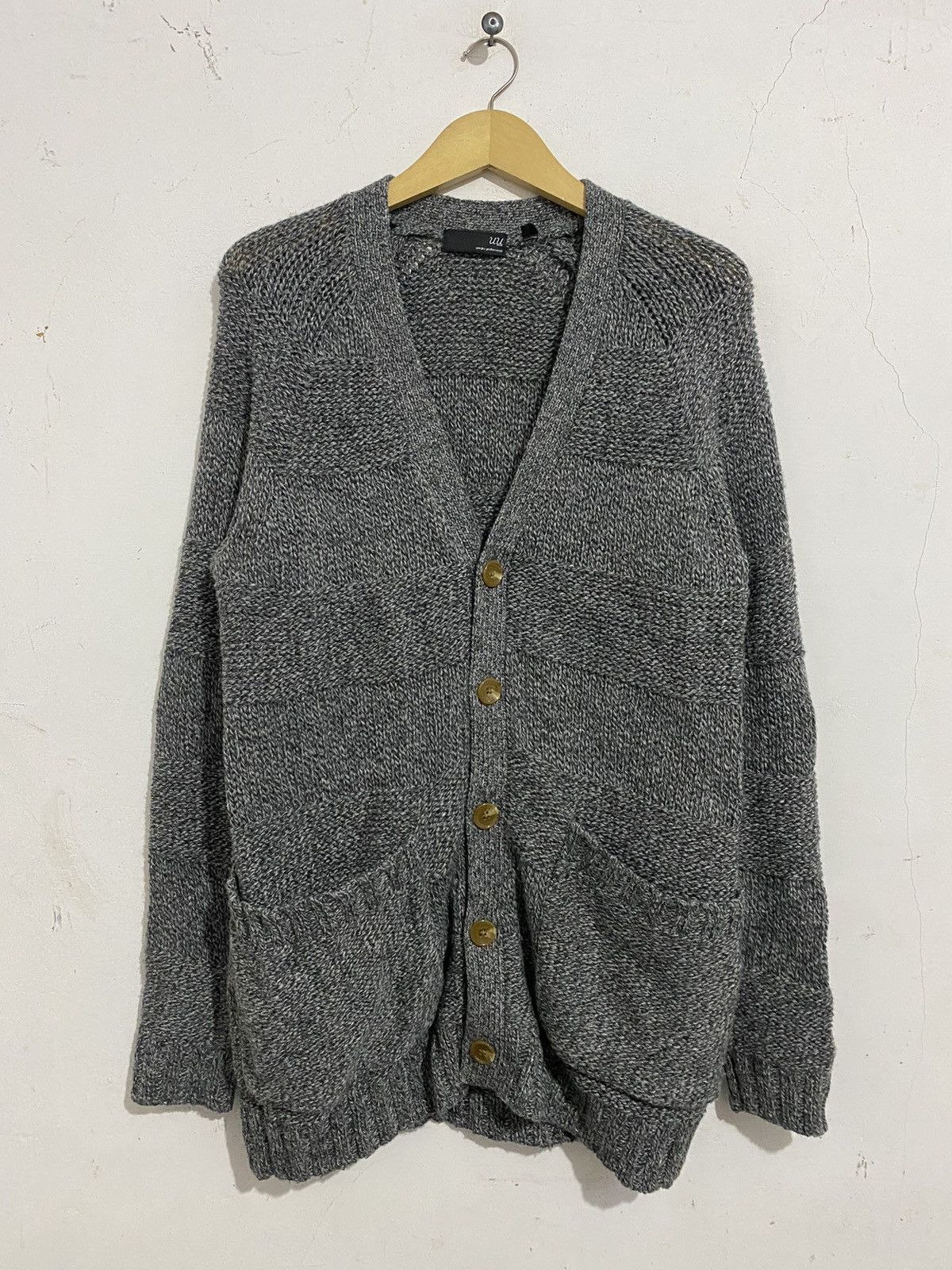 image of Uu Undercover Knitter Coat Cardigan Archived in Grey, Men's (Size Medium)