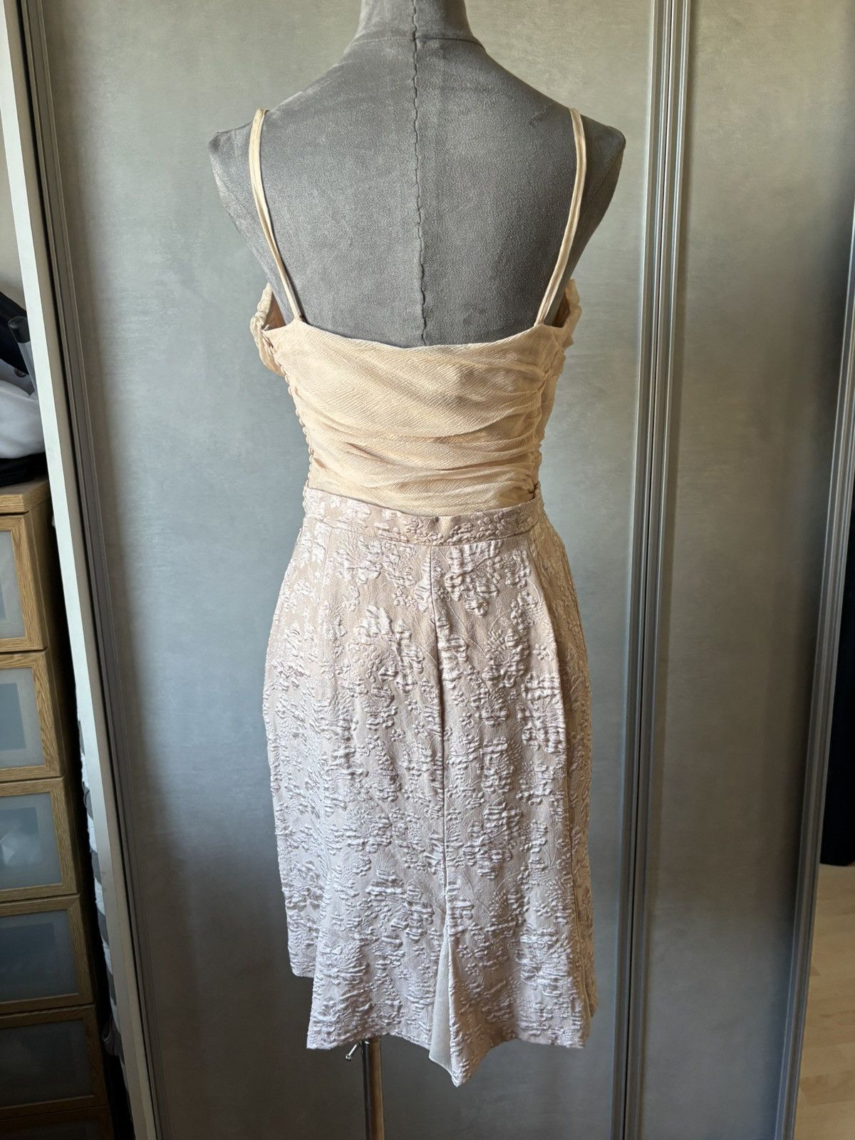 Dior CHRISTIAN DIOR Pink silk and lace dress Size S / US 4 / IT 40 - 6 Thumbnail