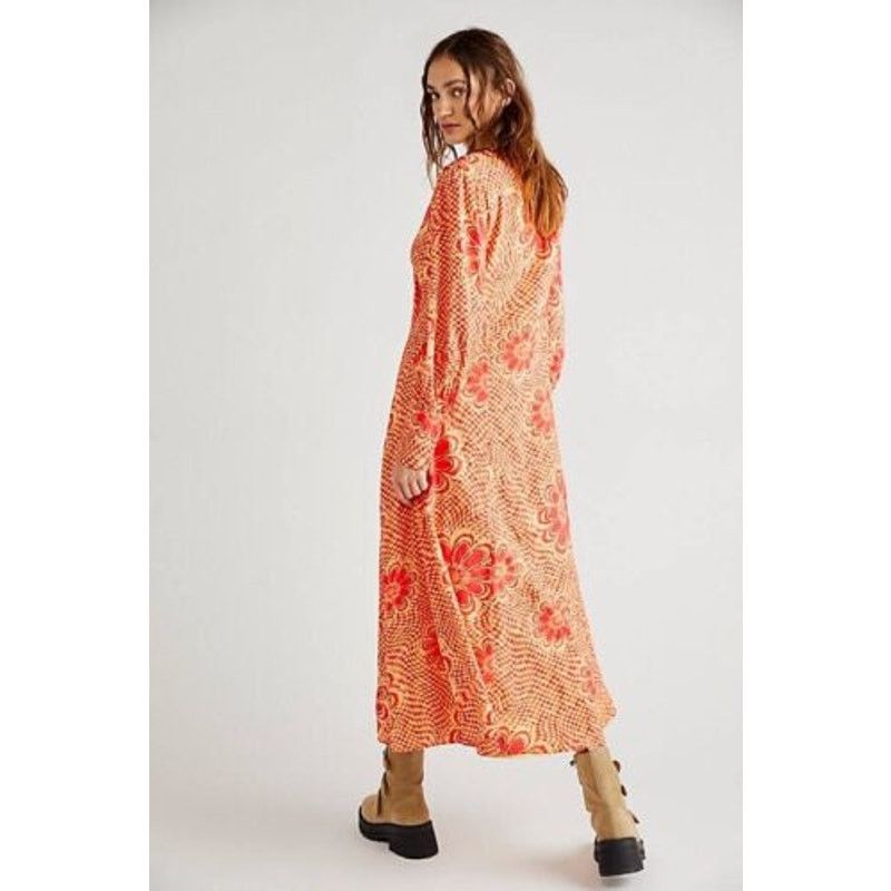Free People New Free People Nappa Dress $168 SMALL Sunshine Floral Combo Size S / US 4 / IT 40 - 3 Thumbnail
