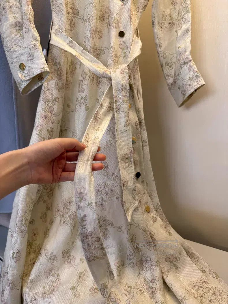 Loro Piana Loro Piana Gentle National Style Floral Linen Dress Size XS / US 0-2 / IT 36-38 - 6 Thumbnail