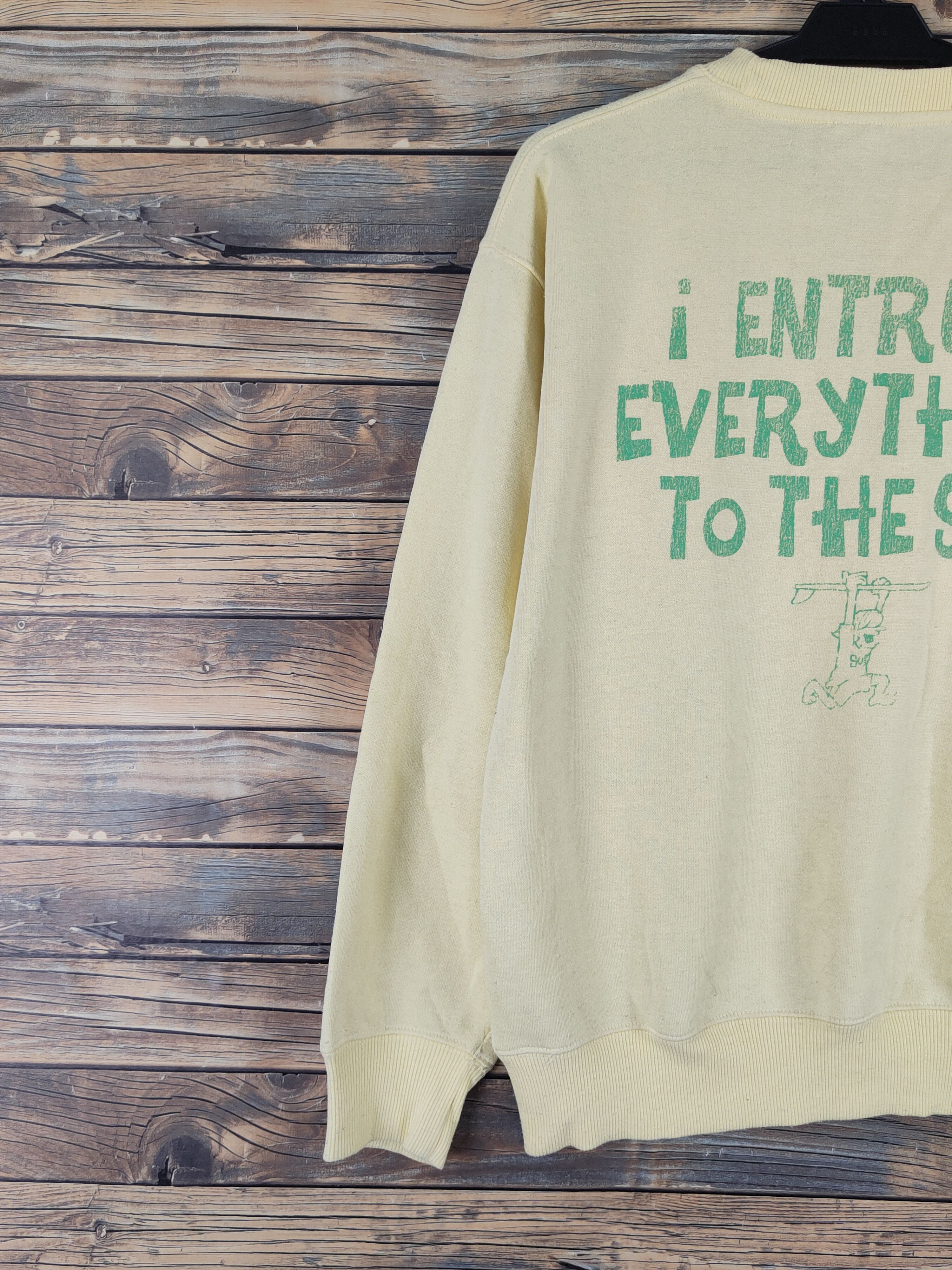 Japanese Brand Mosh Boarding Yellow vintage Sweatshirts #W1666 Size US M / EU 48-50 / 2 - 10 Thumbnail