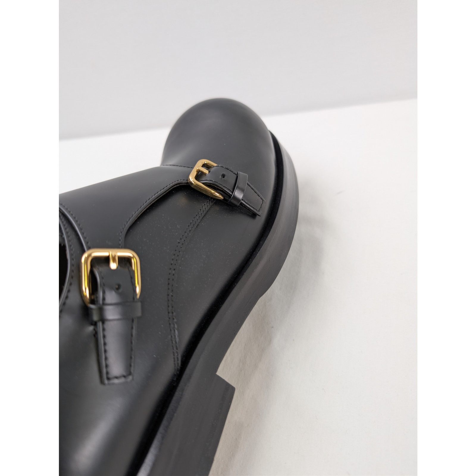 Bottega Veneta o1rshd1 Helium Monk Strap Tokyo Brush Calf Boots in Black Size US 10 / EU 43 - 14 Thumbnail