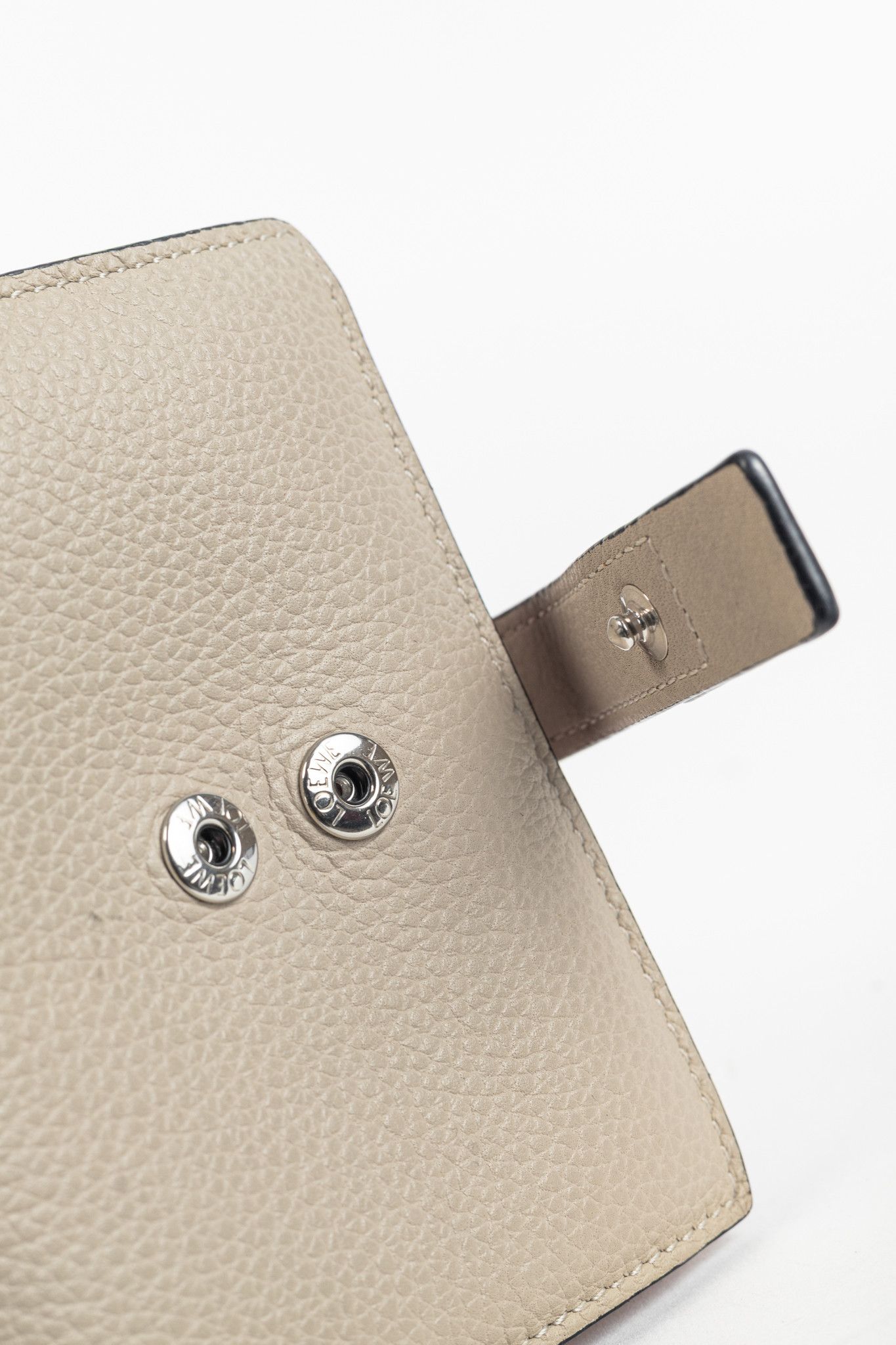 Loewe Loewe Light Oat & Honey Leather Compact Bifold Wallet Size ONE SIZE - 6 Thumbnail