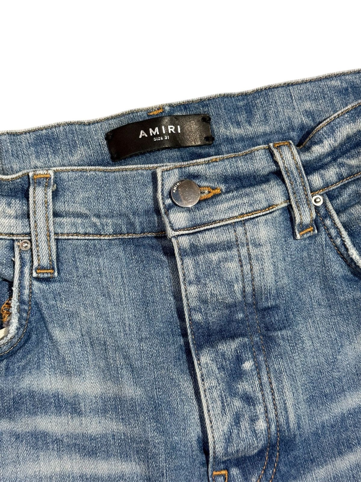 Amiri Amiri Skinny Painter Jeans Blue Size 31 Size US 31 - 3 Thumbnail