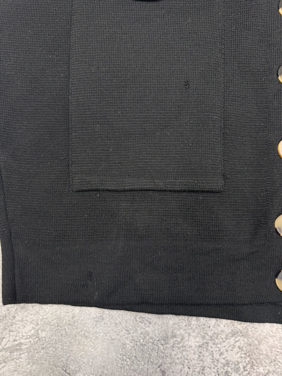 hannes roether Hannes Roether Women Knit Sleeveless Button Shirt Black Size L / US 10 / IT 46 - 4 Thumbnail