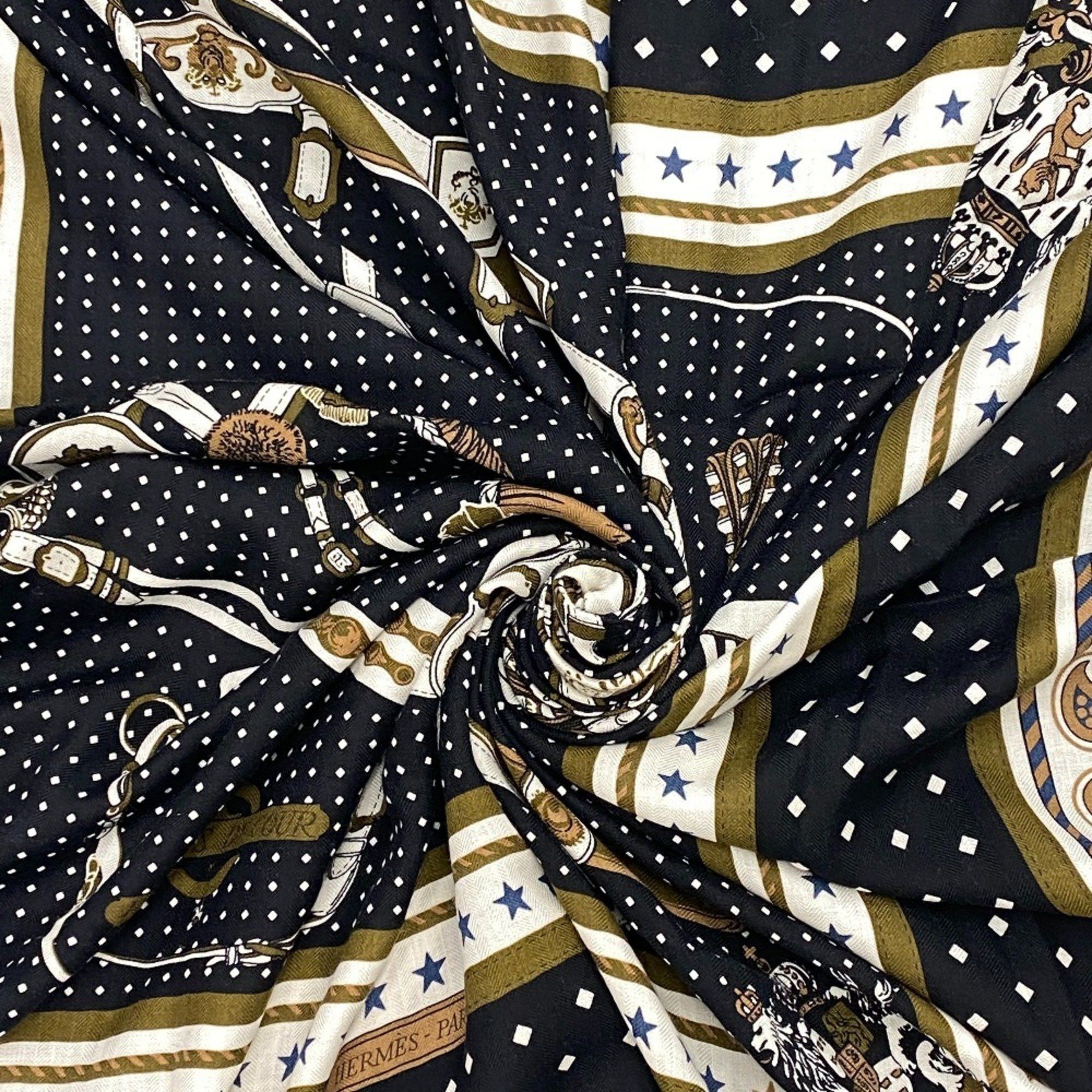image of Hermes Carré 140 Shawl in Brown, Women's