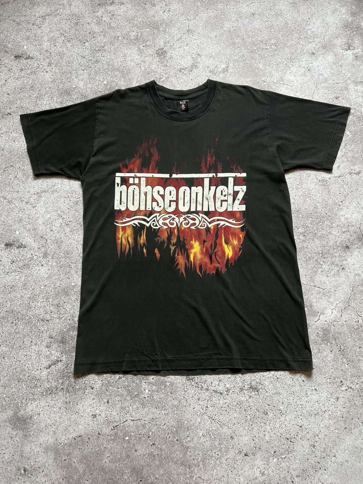 Band Tees Vintage Bohse Onkelz Flame Band Rock T-shirt Size US XL / EU 56 / 4 - 2 Thumbnail