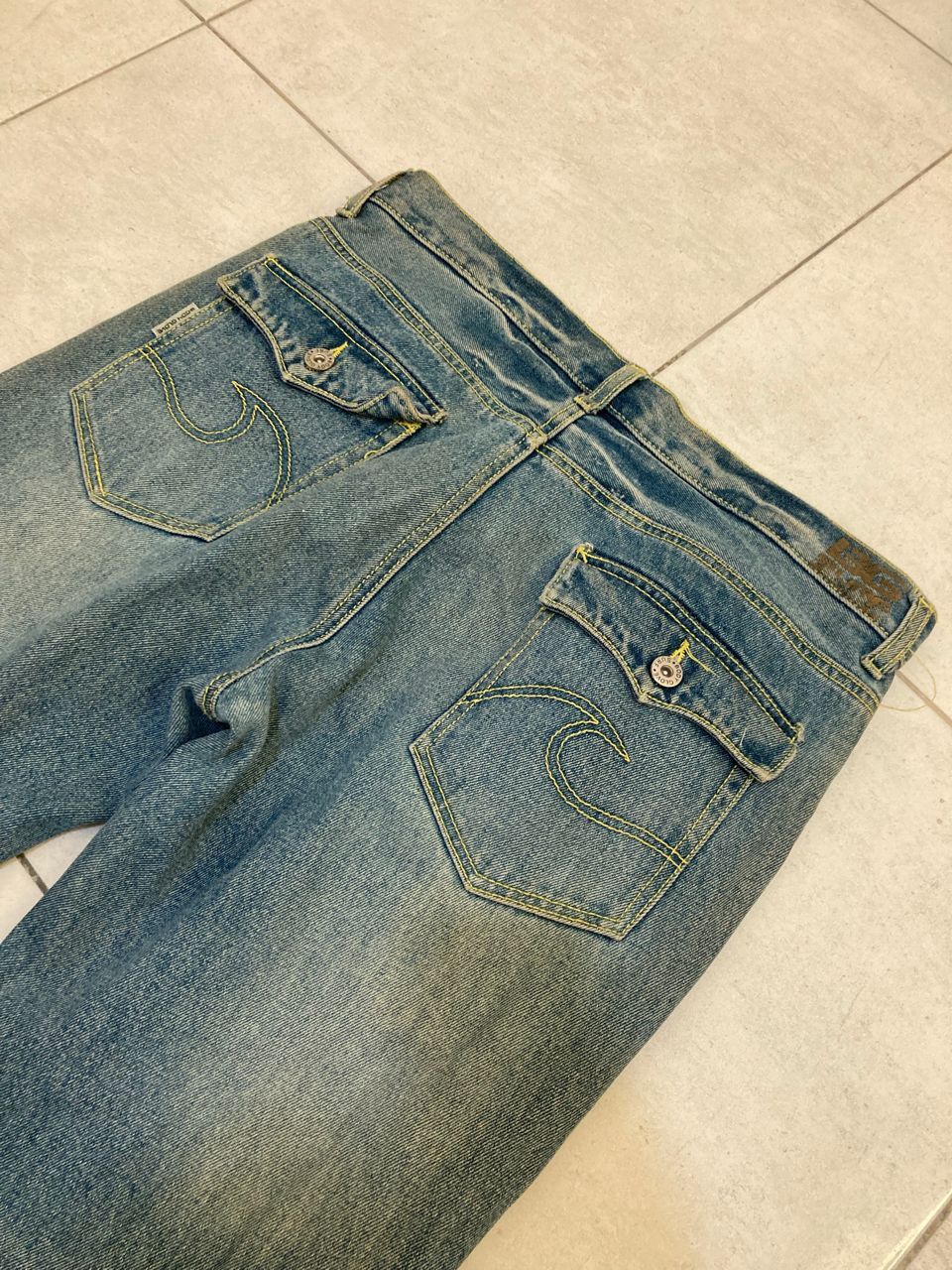 Hysteric Glamour Vintage Surf Distressed Denim Body Glove Surf Size US 33 - 3 Thumbnail