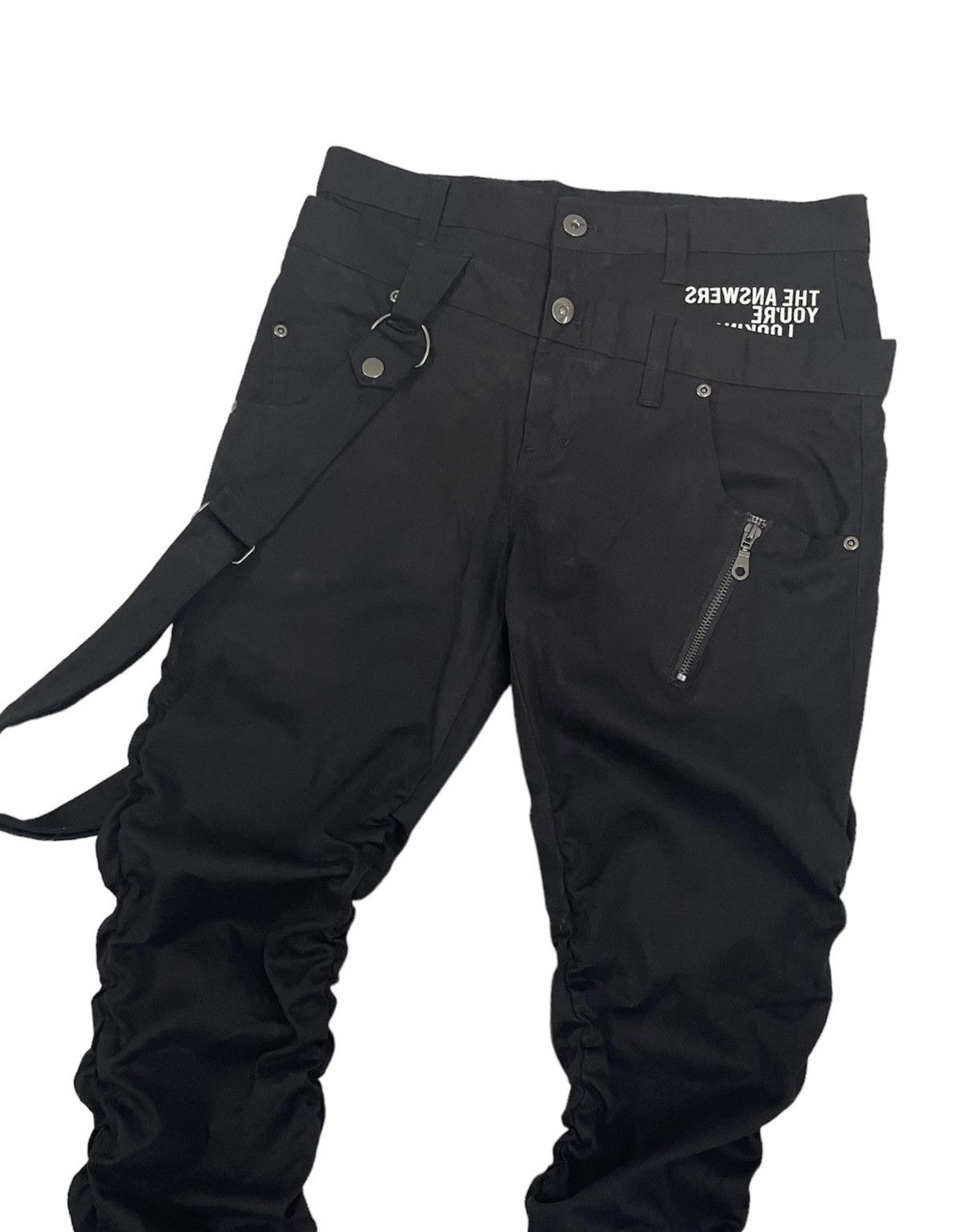 Japanese label archive Double waist М Japanese Brand Double Name Pants - Gem