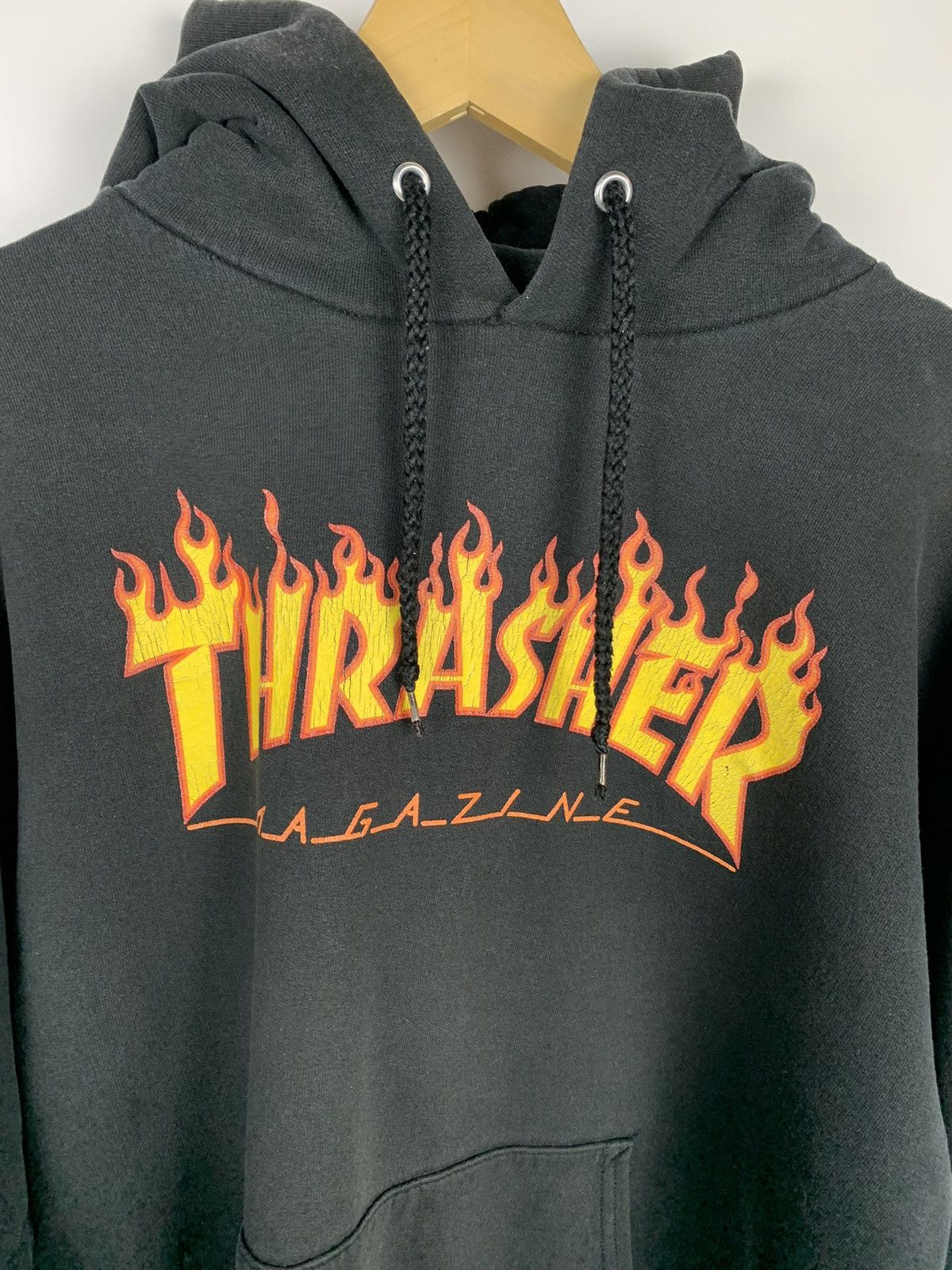 Thrasher Vintage 1990s Trasher Magazine Faded Hoodie Y2K Flame Logo Size US M / EU 48-50 / 2 - 6 Thumbnail