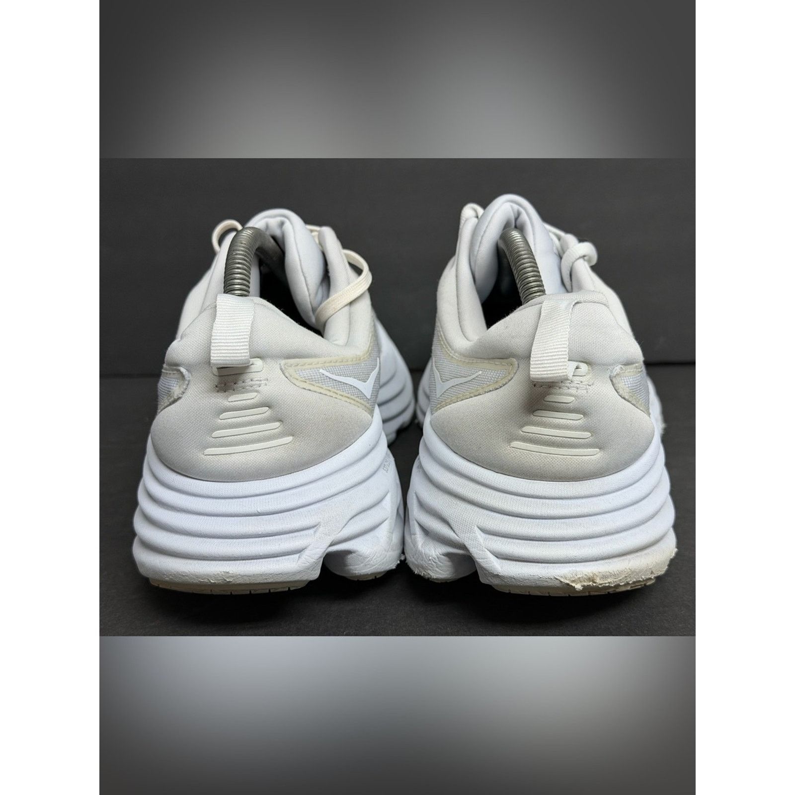 Hoka Hoka Bondi 8 Men's Size 10 D White Athletic Running Shoes Size US 10 / EU 43 - 7 Thumbnail