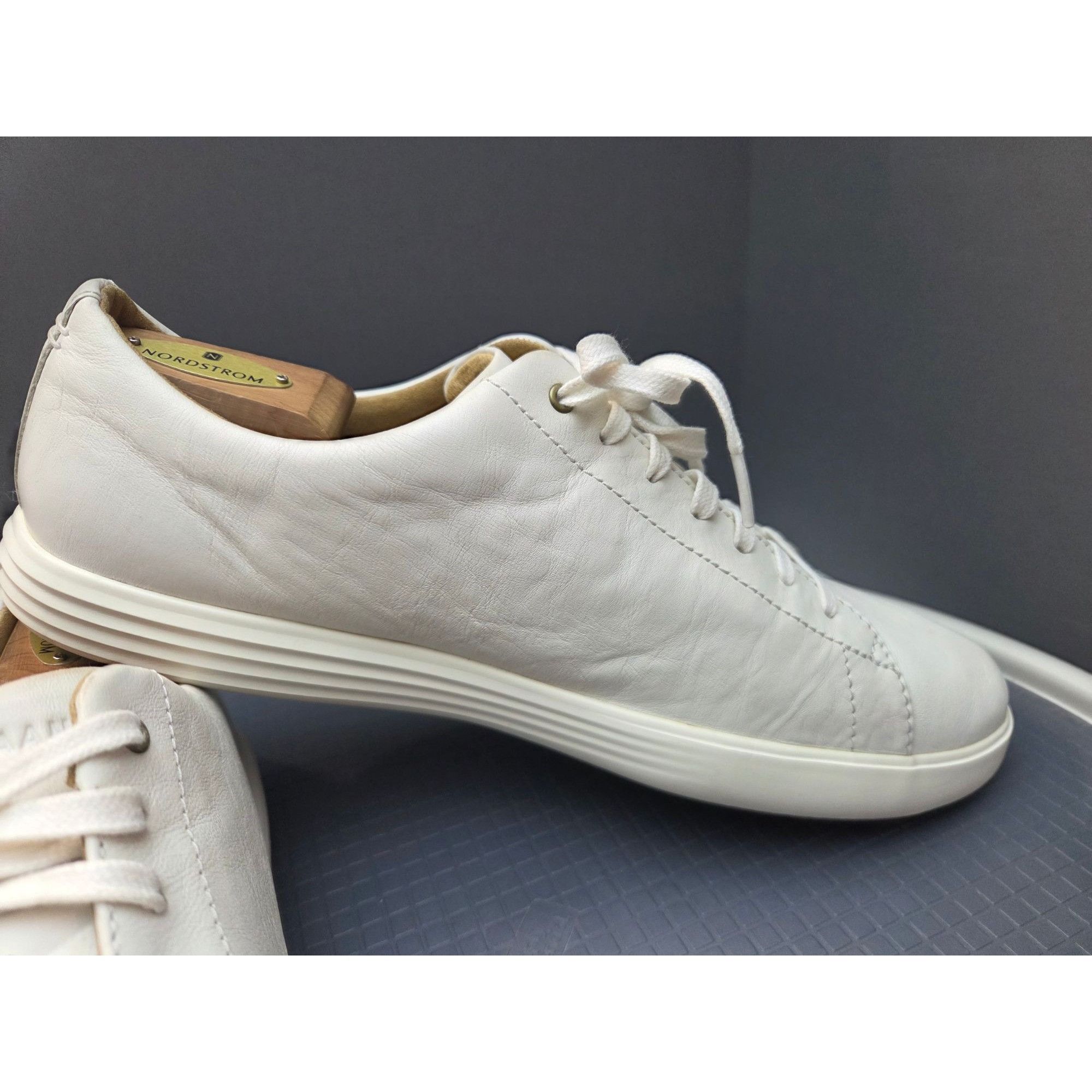 Cole Haan Cole Haan Grand OS Men's White Leather Shoes Size 11M C26515 Size US 11 / EU 44 - 2 Thumbnail