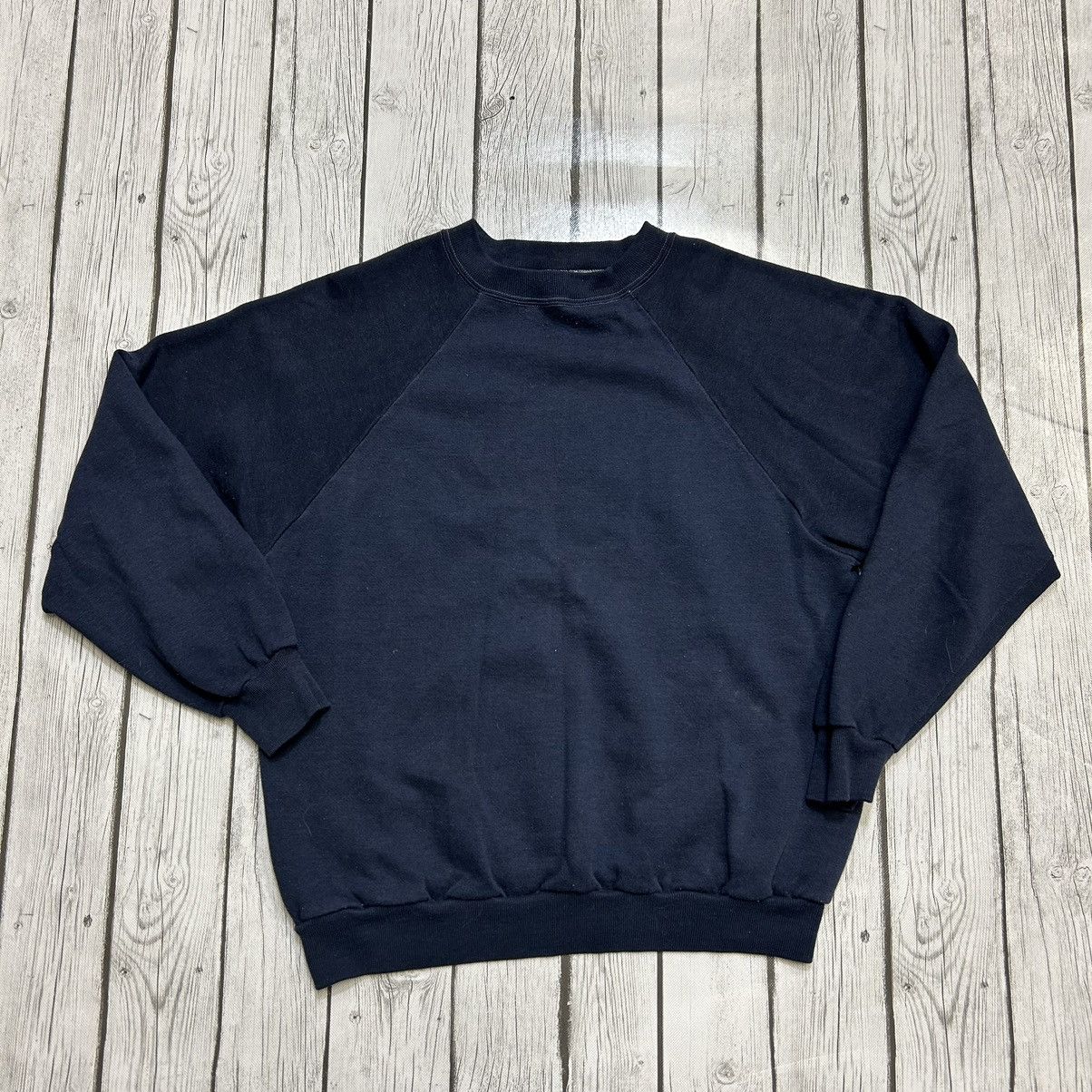 image of Vintage 1960S Navy Sweatshirt Blank, Men's (Size Small)