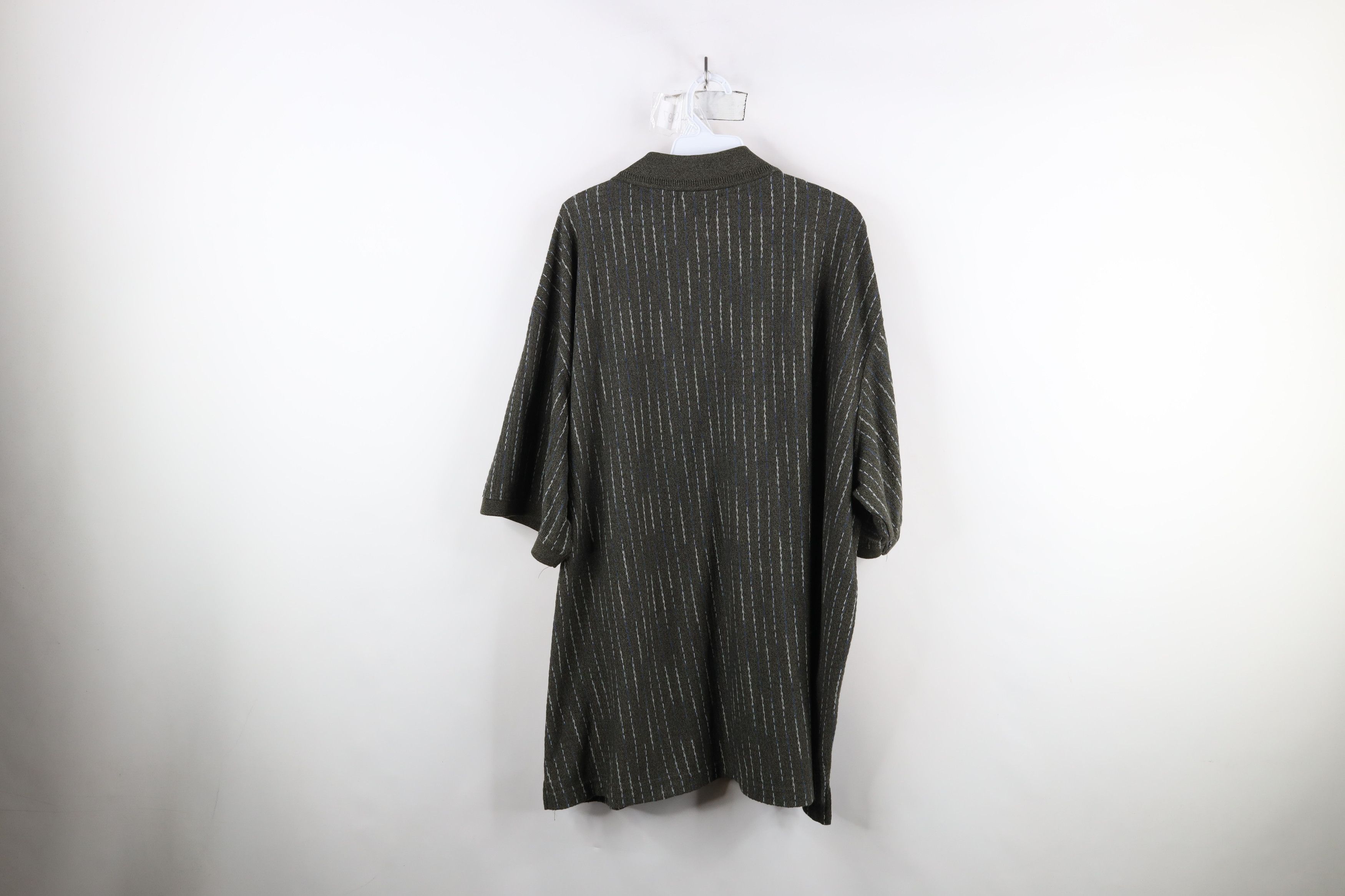 Vintage Vintage 90s Streetwear Knit Short Sleeve Polo Shirt Green Size US XXL / EU 58 / 5 - 10 Thumbnail