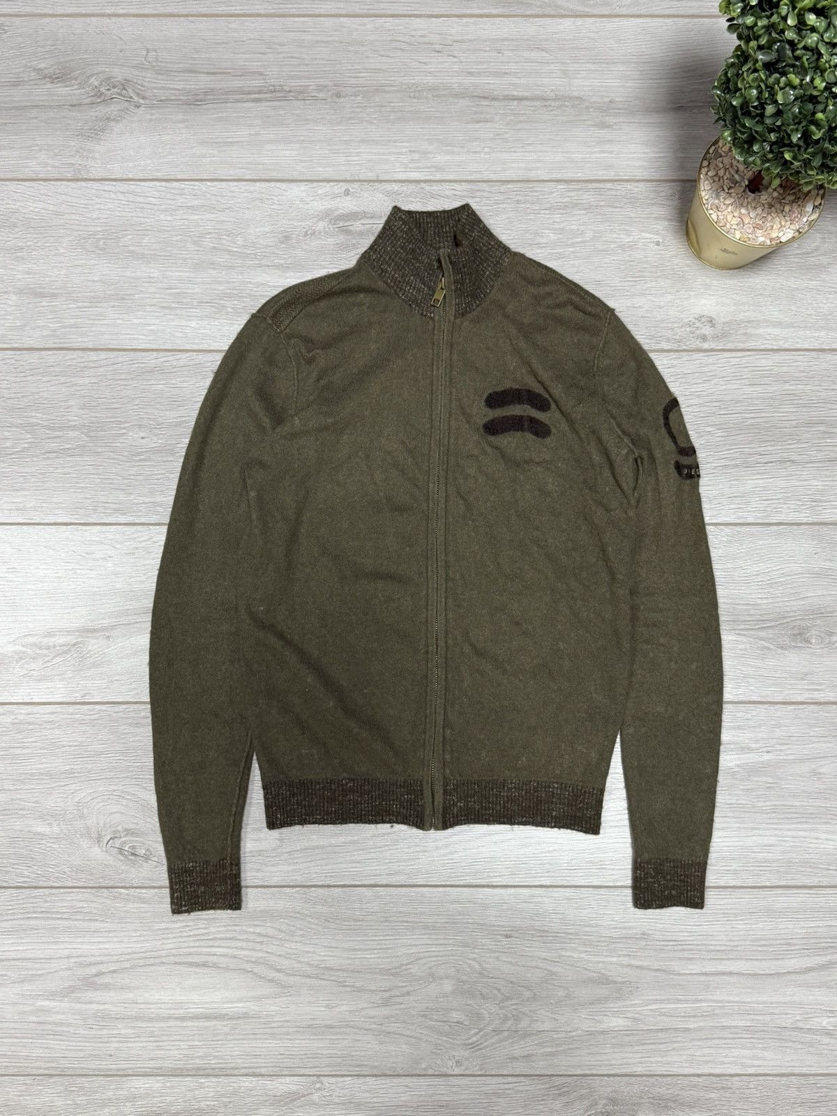 Diesel Diesel wool linen sweater zip zip Size US L / EU 52-54 / 3 - 4 Thumbnail