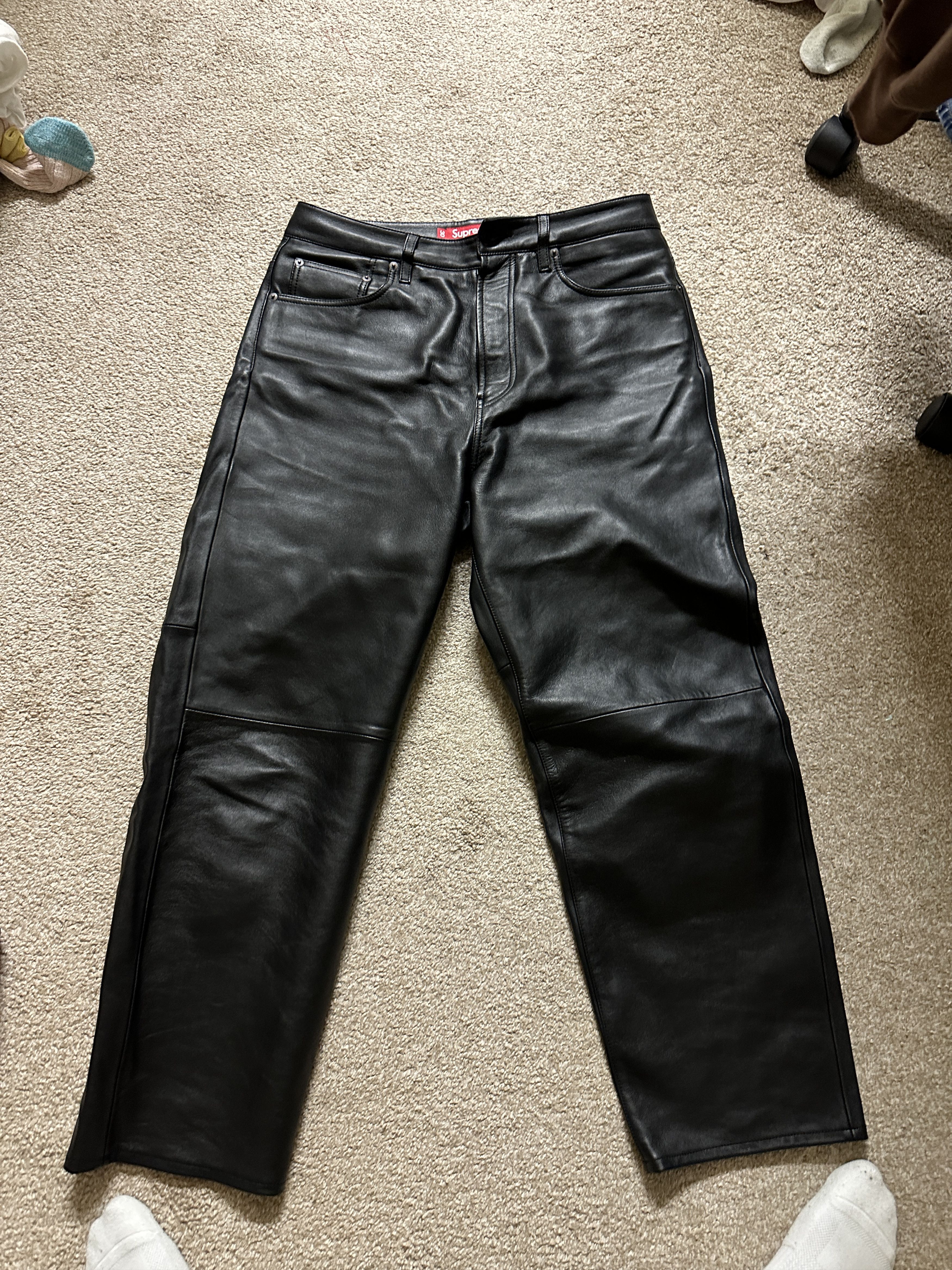 Supreme Leather Pants | Grailed