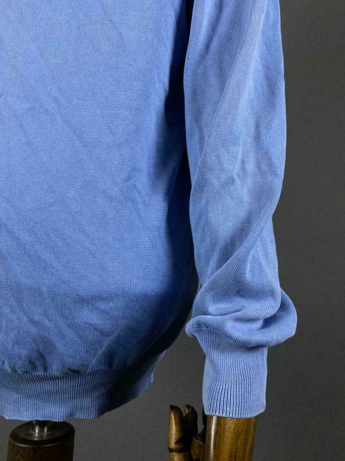 Gant Gant Blue V-Neck Cotton Sweater Size XL Pit to Pit 23" Size US XL / EU 56 / 4 - 8 Thumbnail