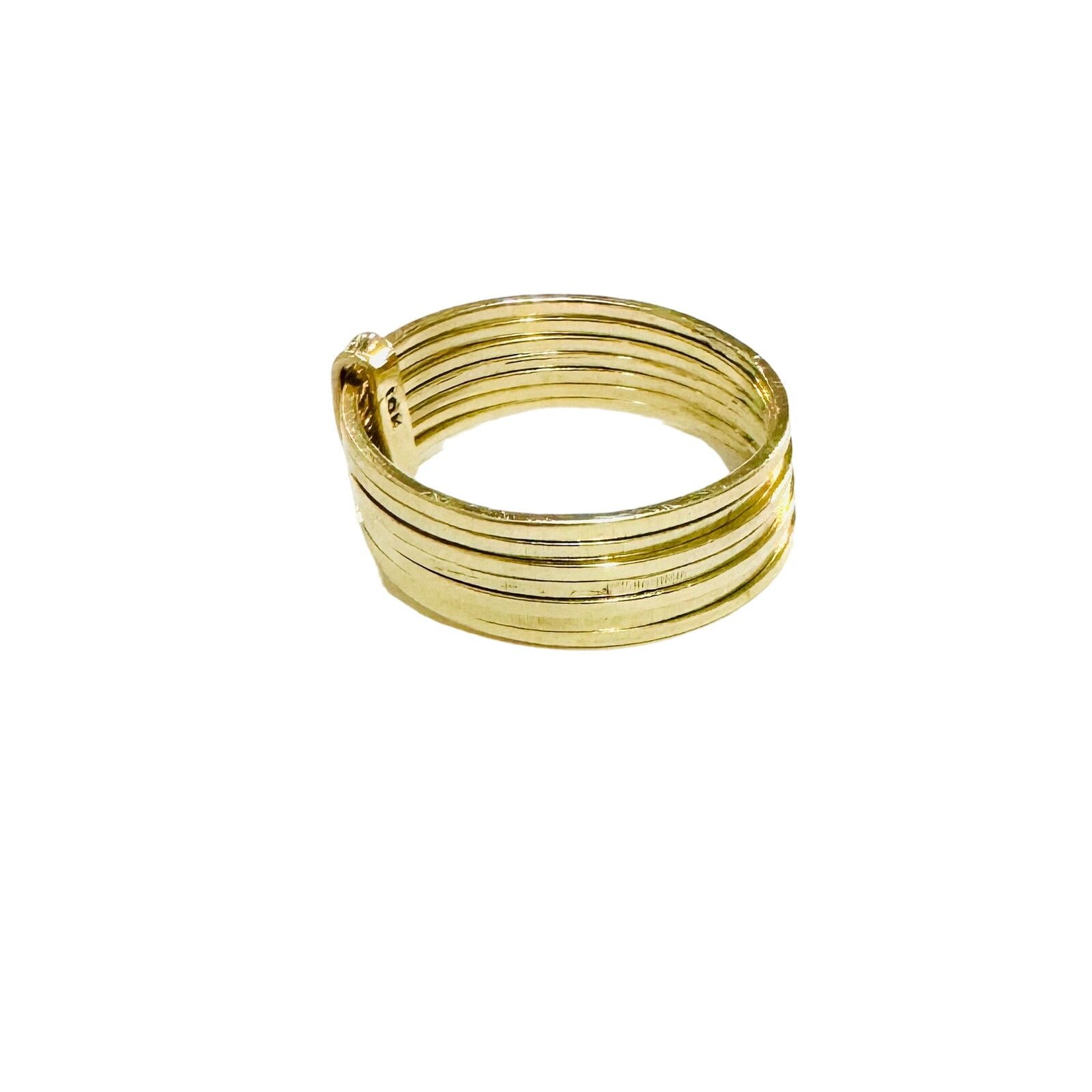 Other 3g Vintage Solid 10k Yellow Gold Statement Ring Stack Size 7 Size ONE SIZE - 6 Thumbnail